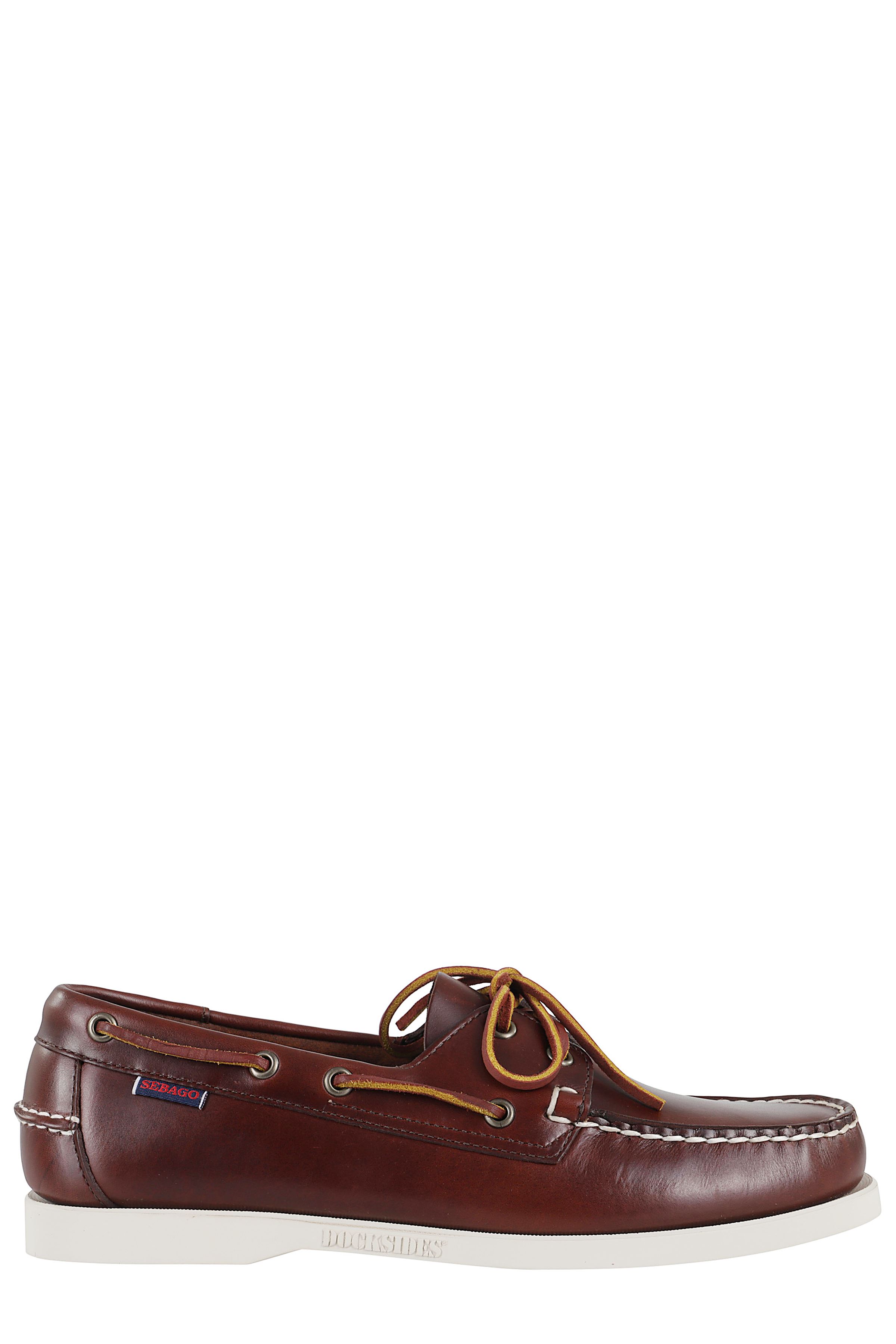 Sebago Men's Brown Docksides Portland Waxed Pelle Calzature