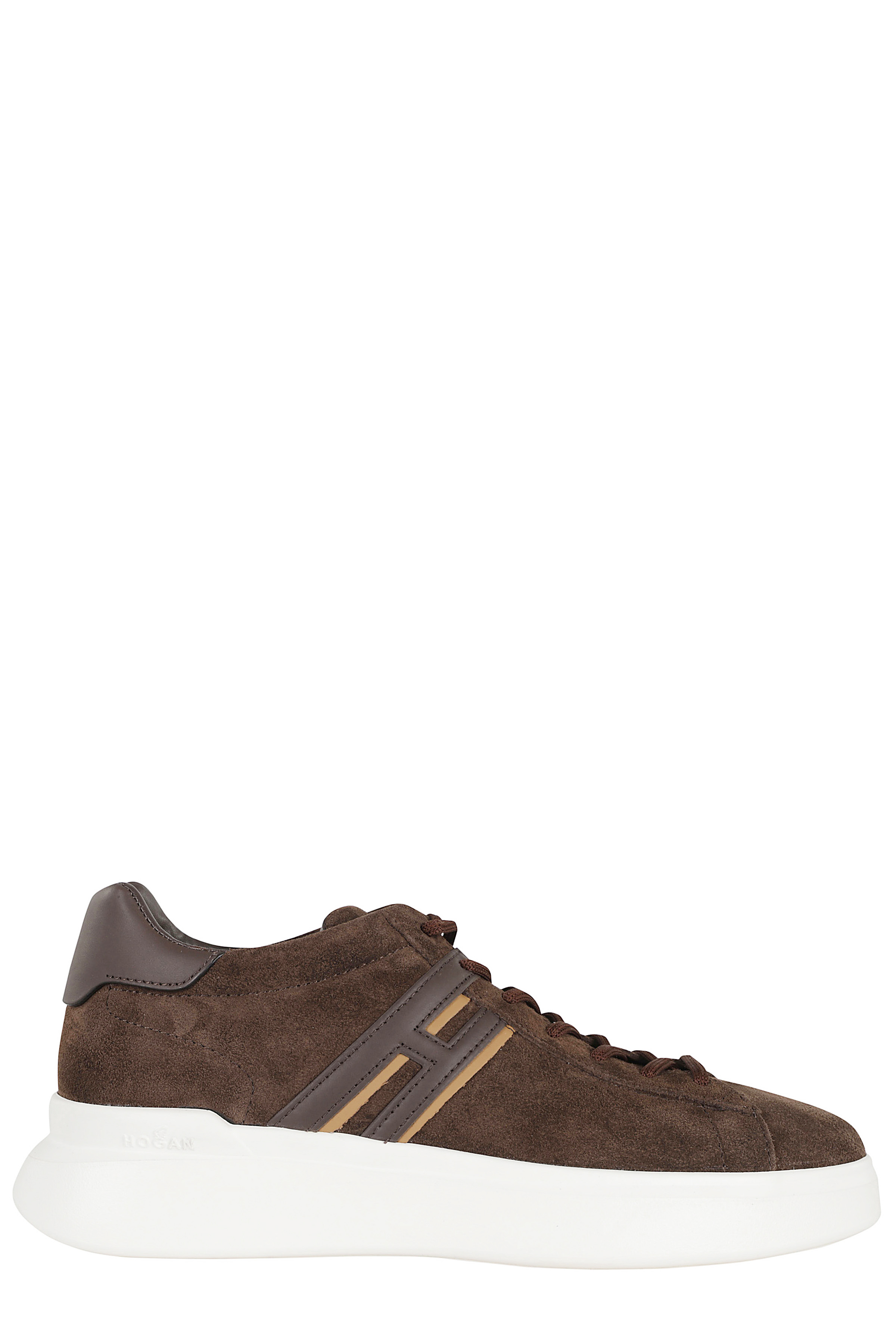 Hogan Men's Brown H580 Allacciato H Profilo Pelle; Suola: Gomma Calzature