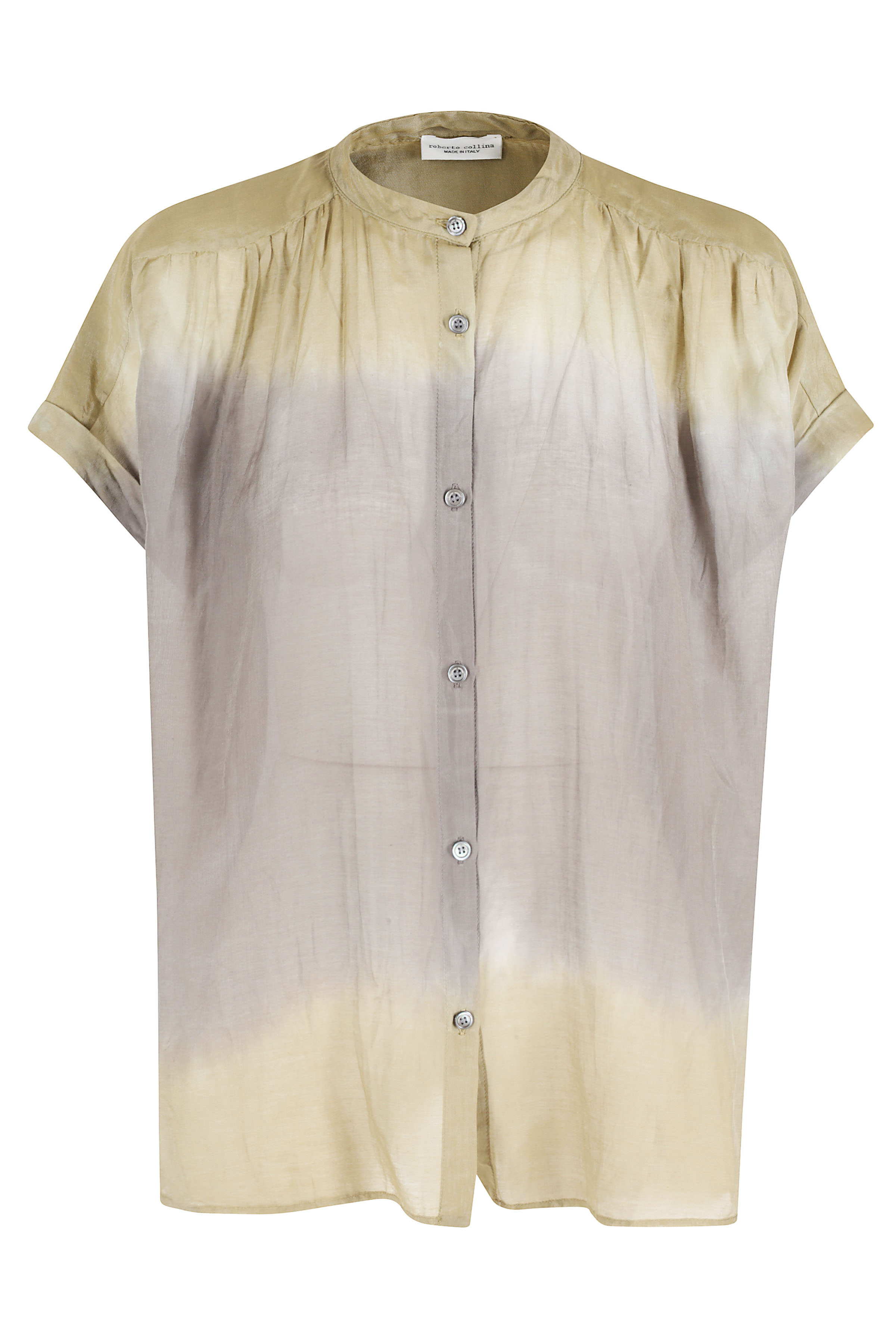 Roberto Collina Women's Green Coreana Mc Cotone Seta Camicia