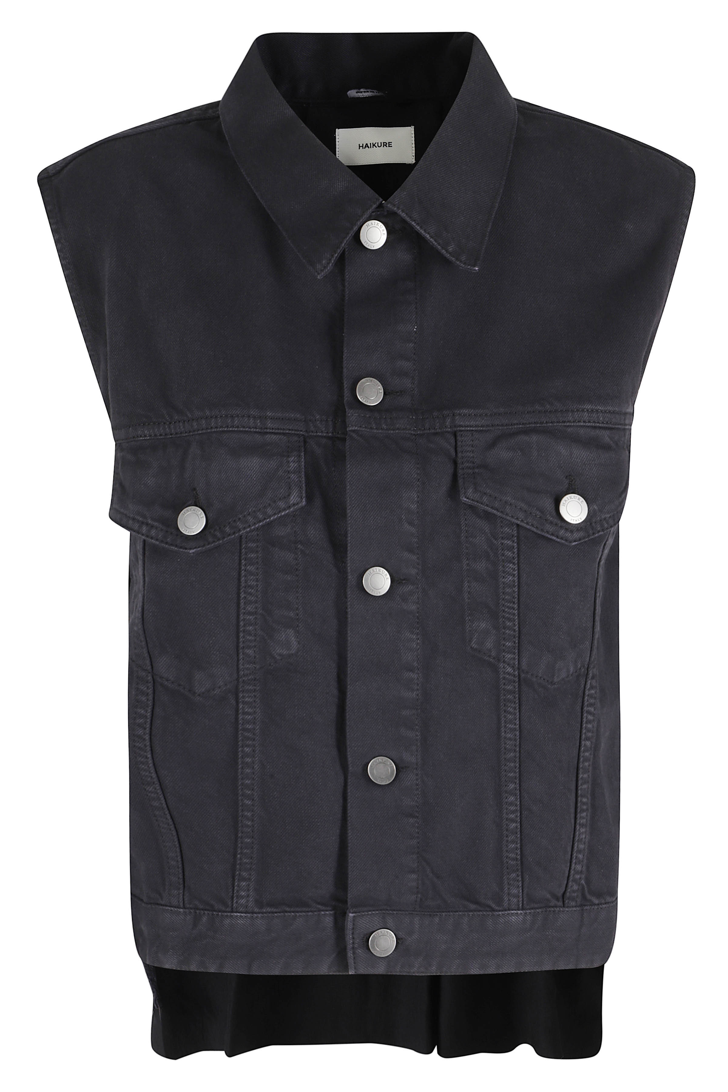 Haikure Women's Black Ryder Satin Bull Cotone Gilet