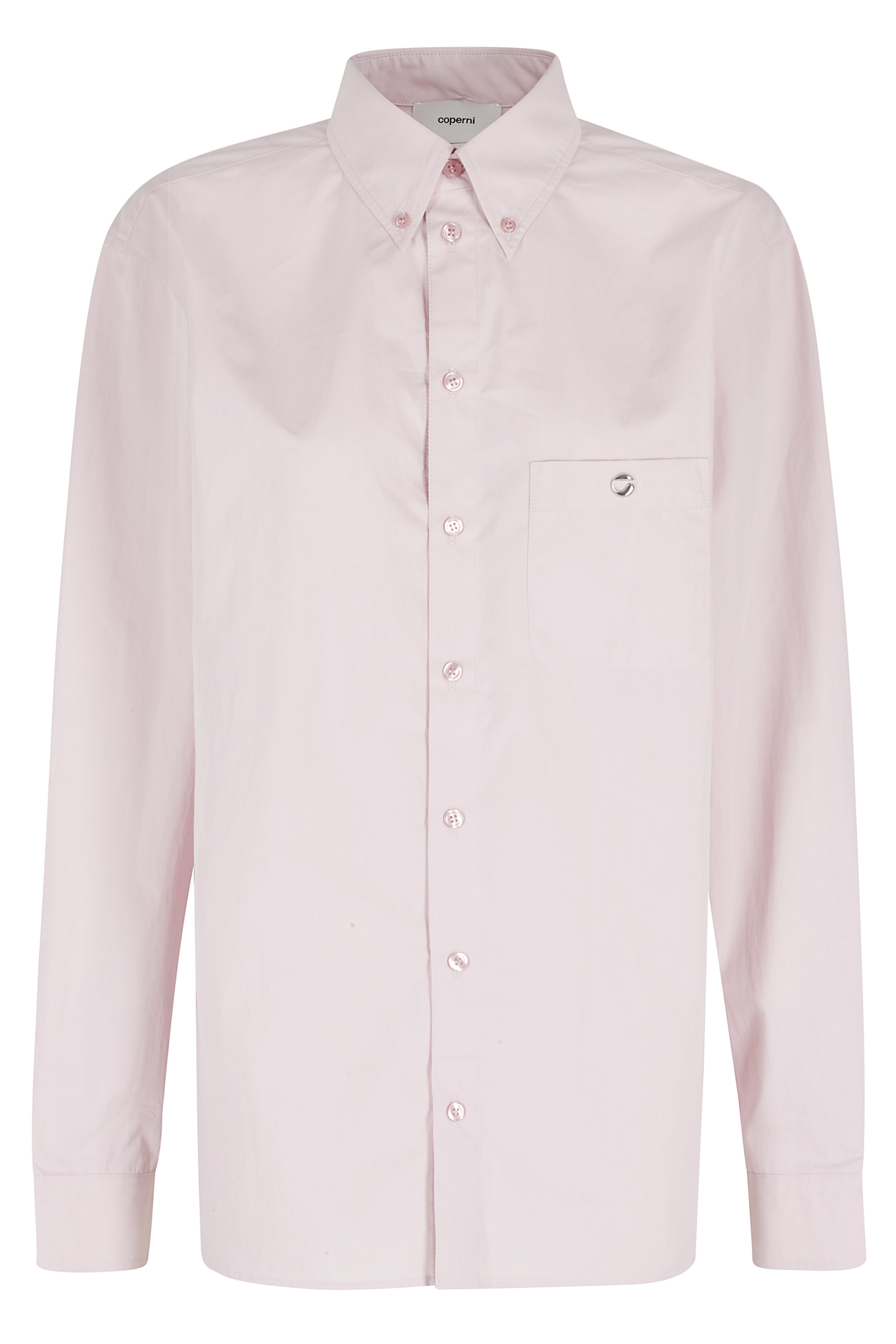 Coperni Women's Pink & Purple Boyfriend Shirt Cotton Blend Camicia