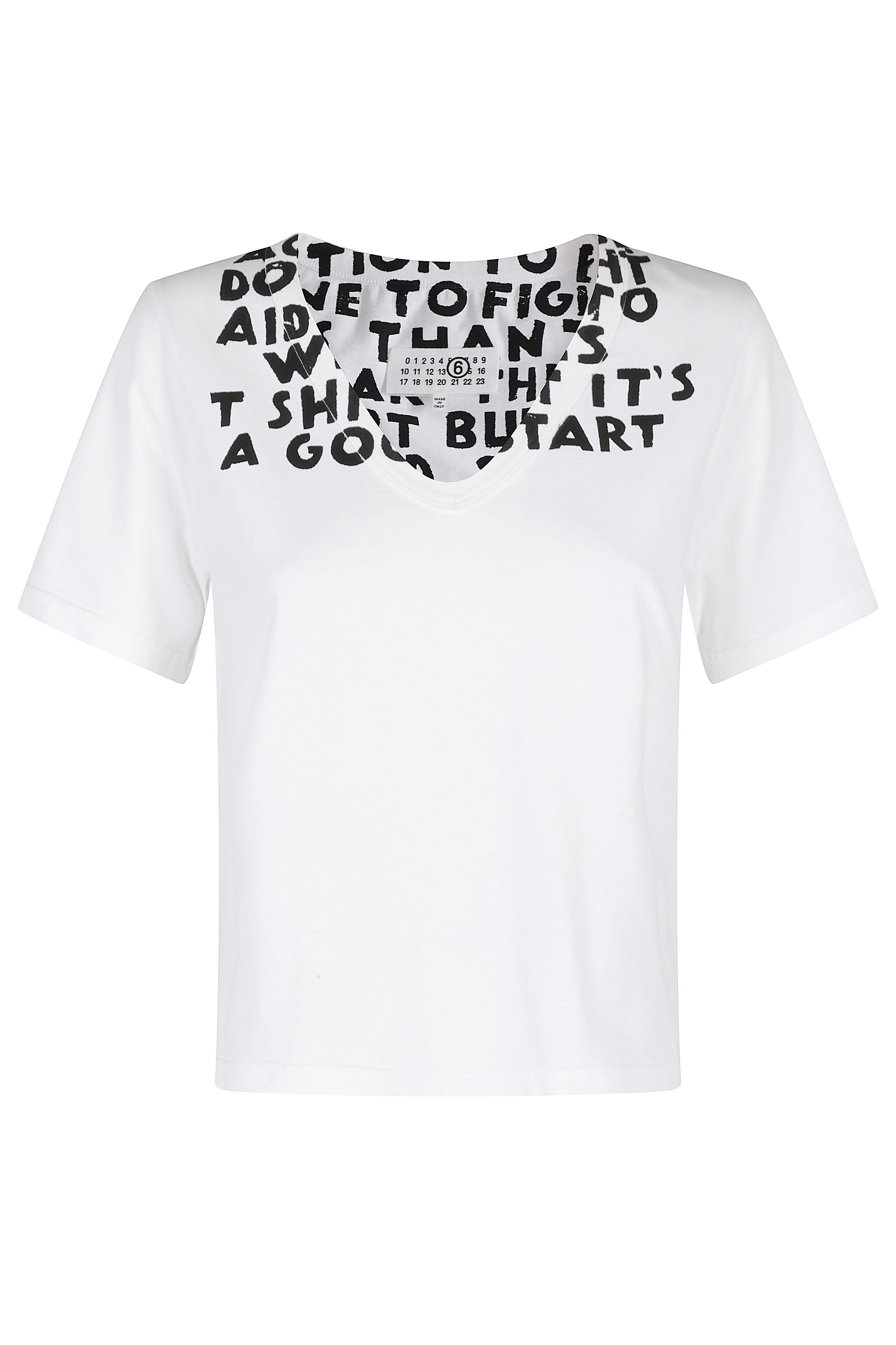 Mm6 Maison Margiela Women's White Tshirt Cotone T-Shirt
