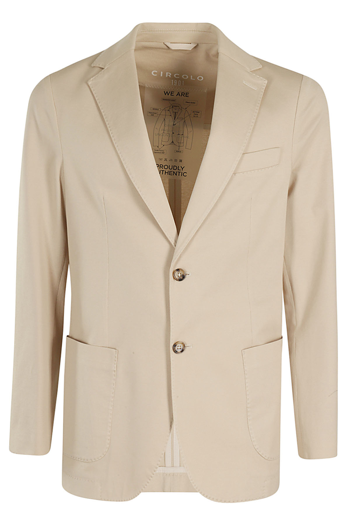 Circolo 1901 Men's Nude & Neutrals Piquet Premium Monopetto Cotton Elastane Giacca