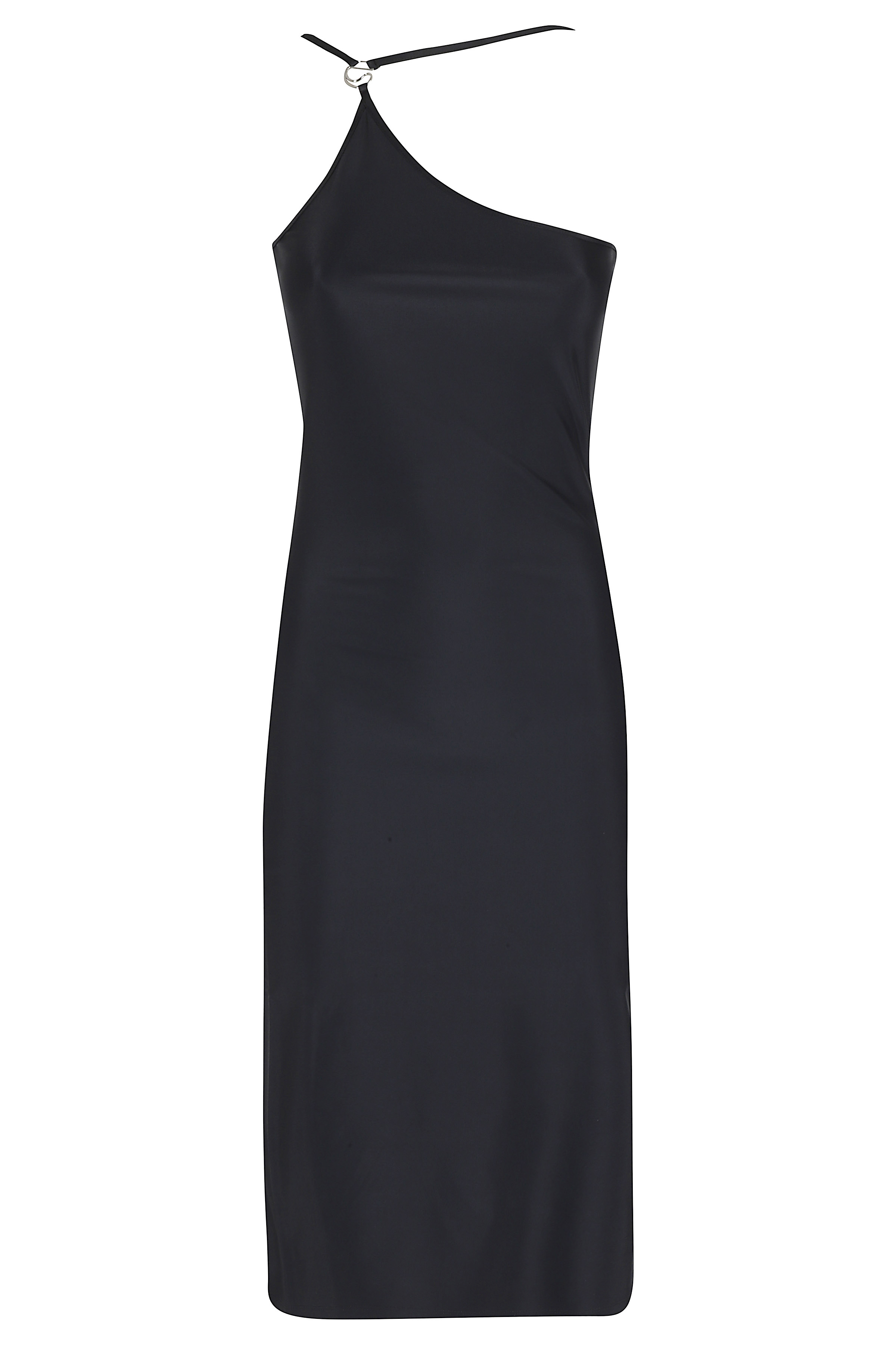 Coperni Women's Black C-Logo One Shoulder Dress Poliammide Elastan Abito