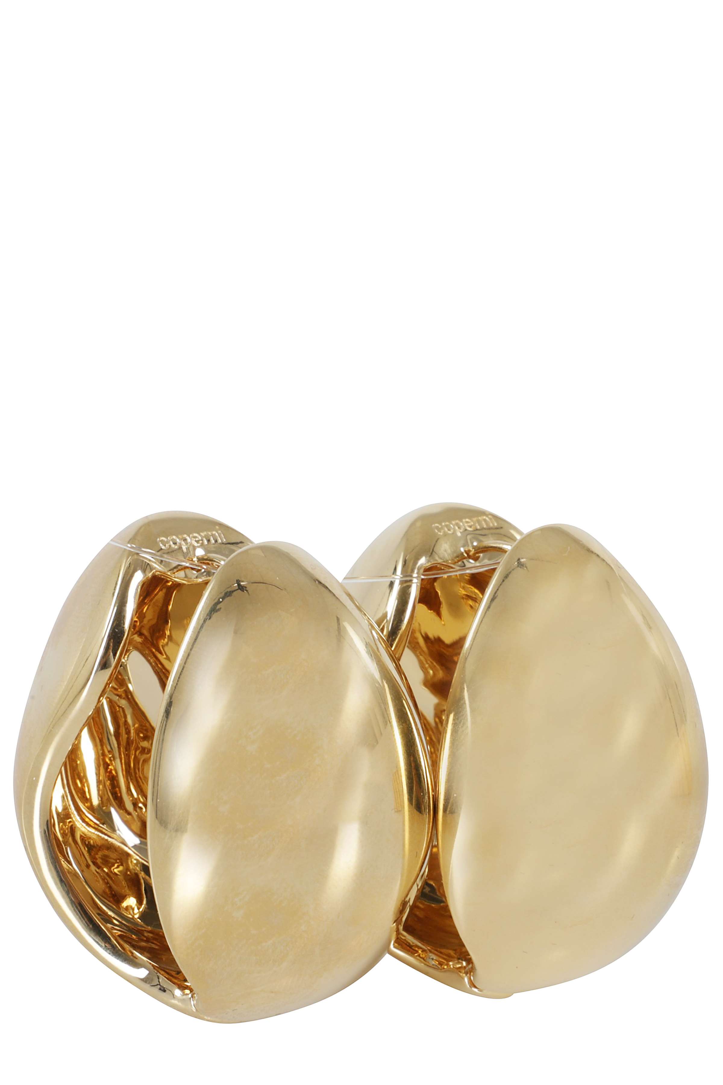 Coperni Women's Metallic Xl Logo Creole Earrings Brass Orecchini
