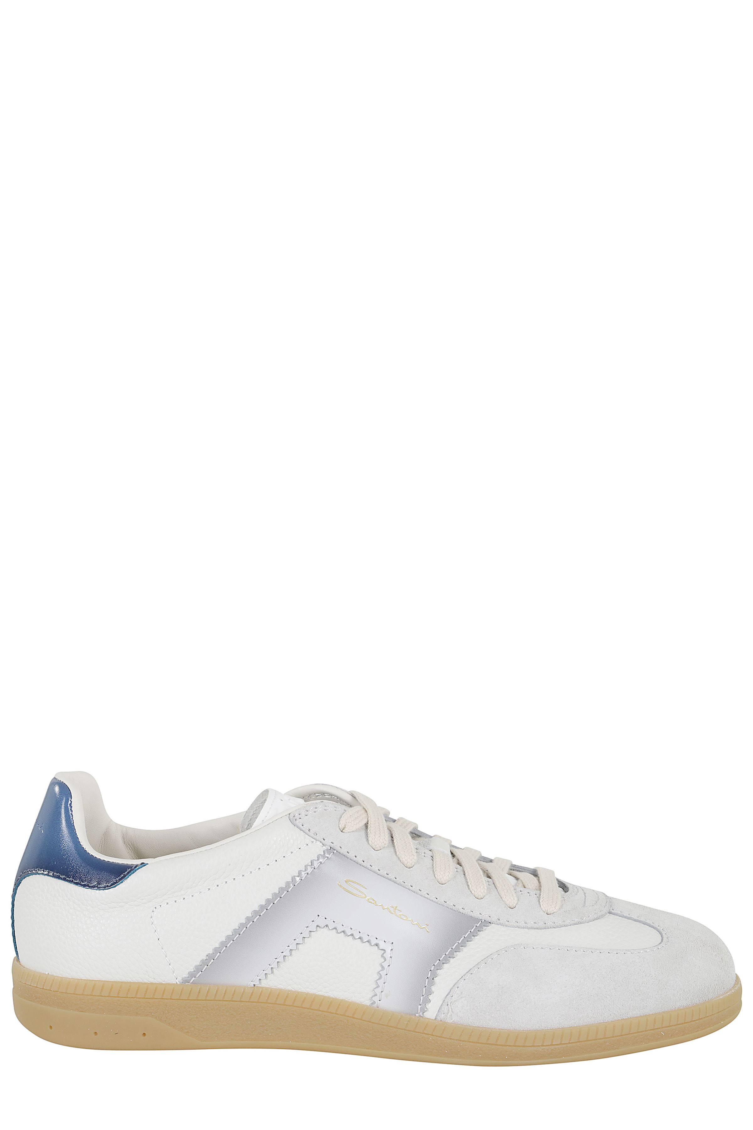 Santoni Men's White Dbs Pelle Calzature