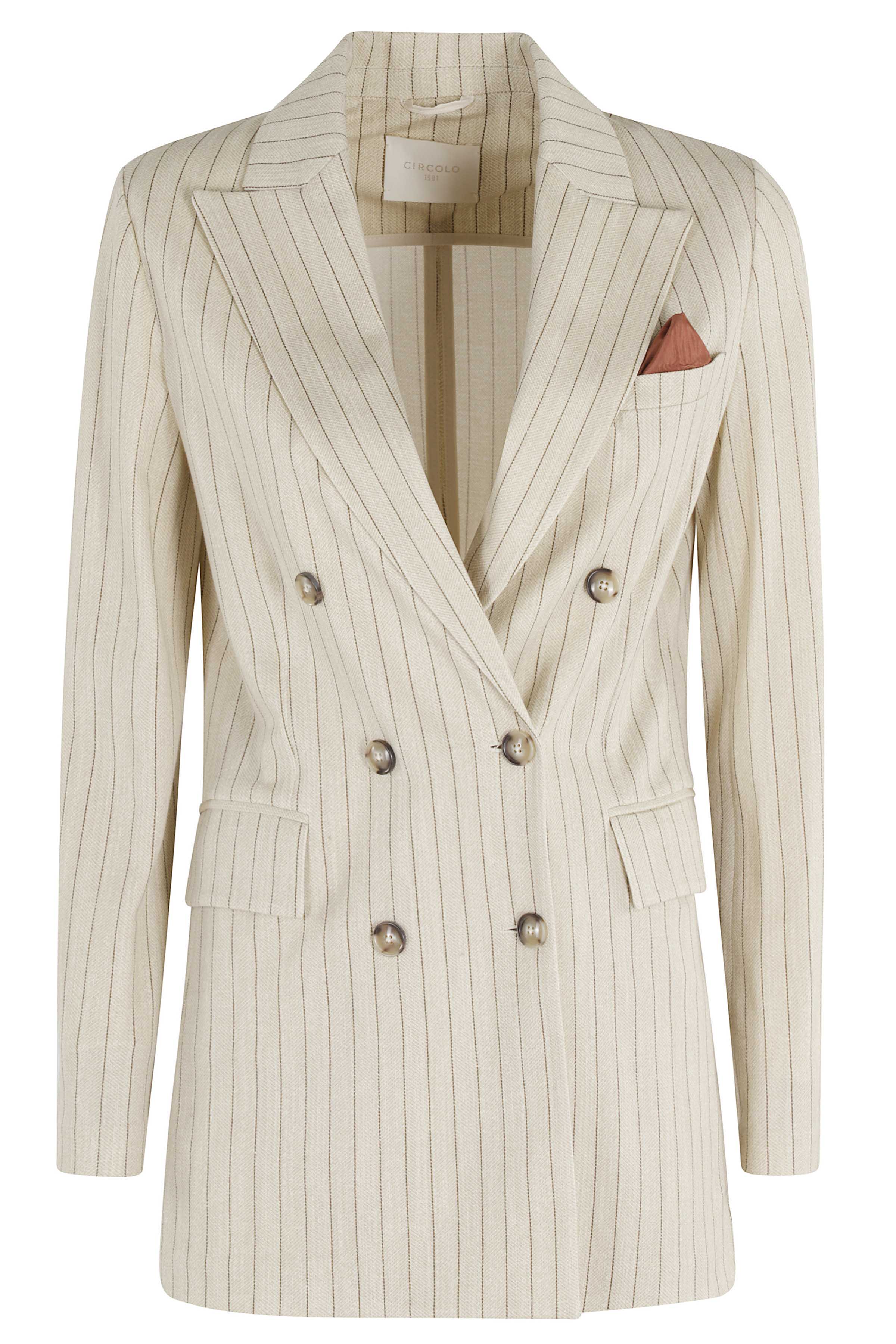 Circolo 1901 Women's Nude & Neutrals D Breasted S Print Co Ea Giacca