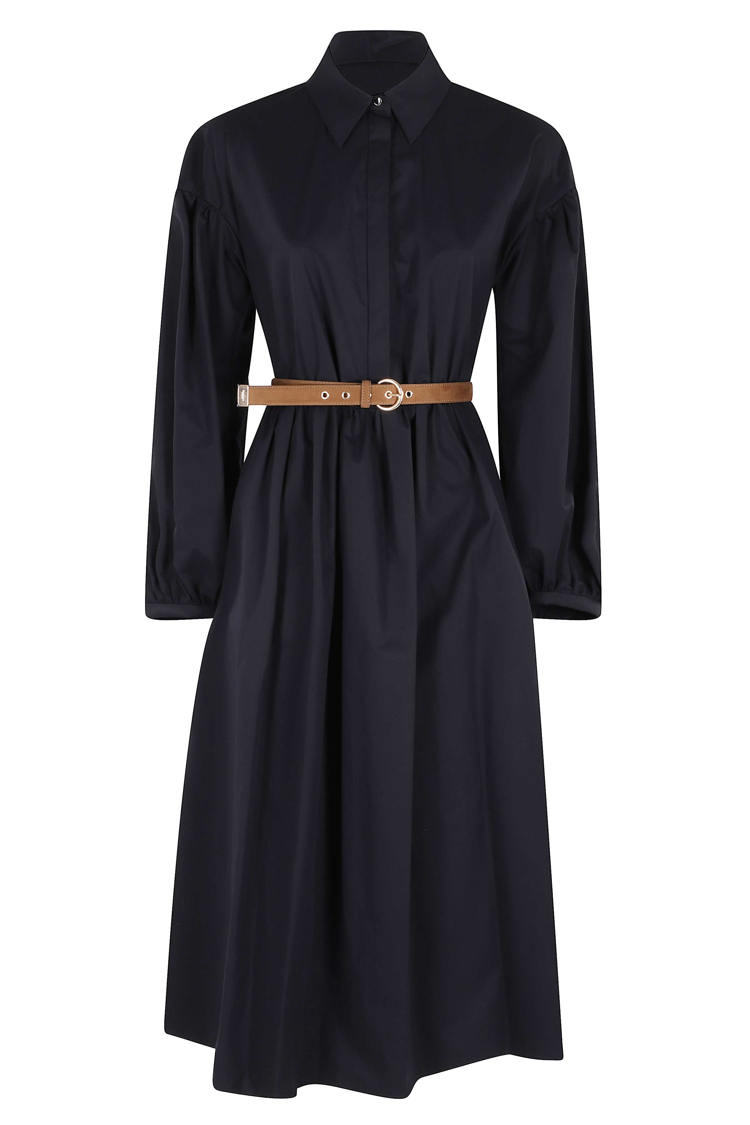 Max Mara Studio Women's Blue Marmo Cotone Abito