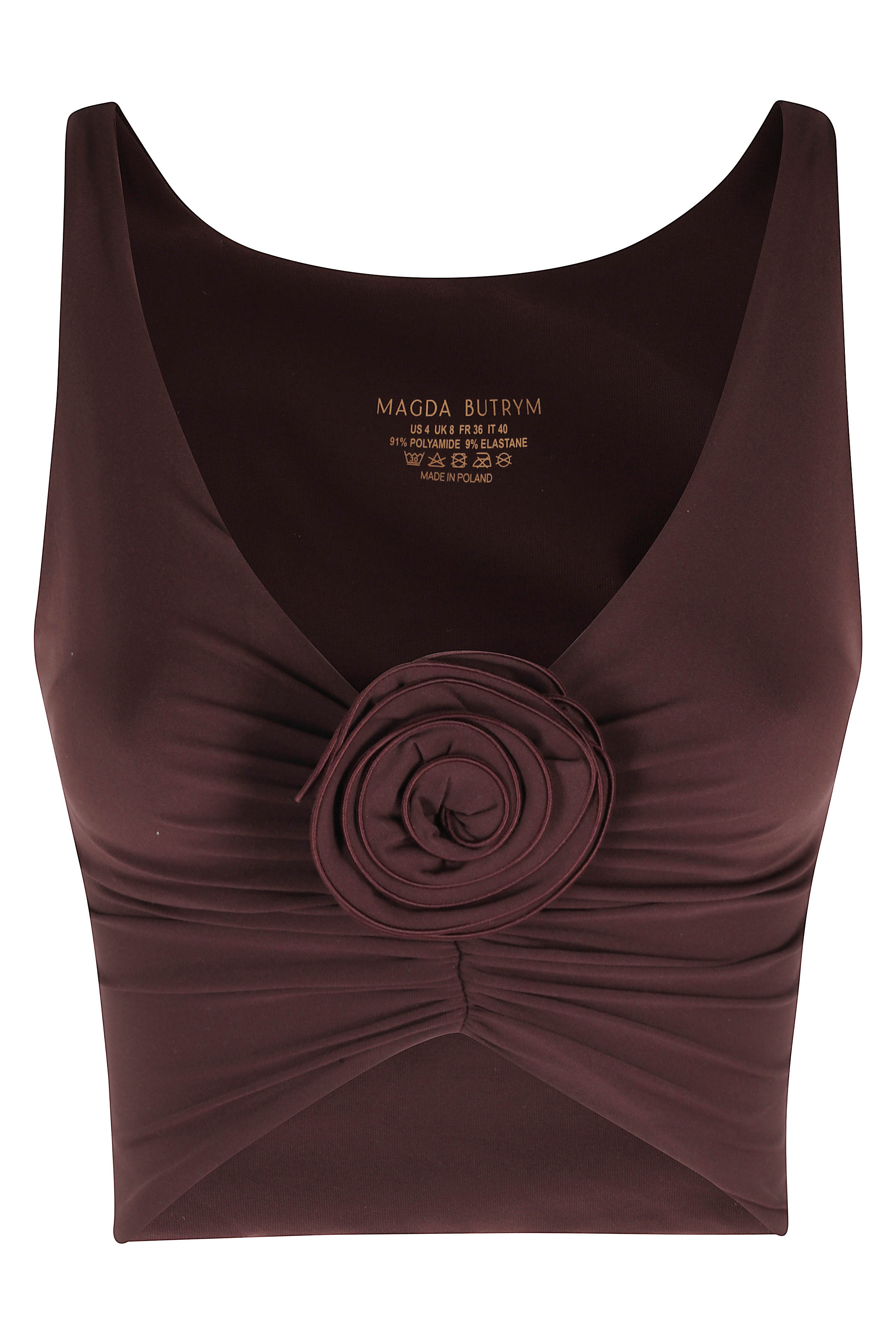 Magda Butrym Women's Red Swim Bra Polyamide Elastane Top