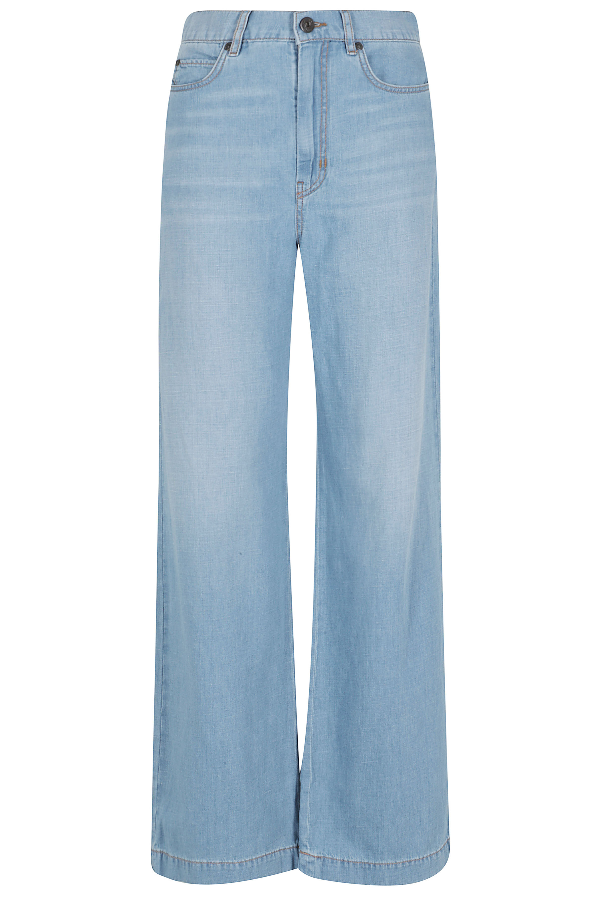 Weekend Max Mara Women's Blue Latino Cotone Lino Jean