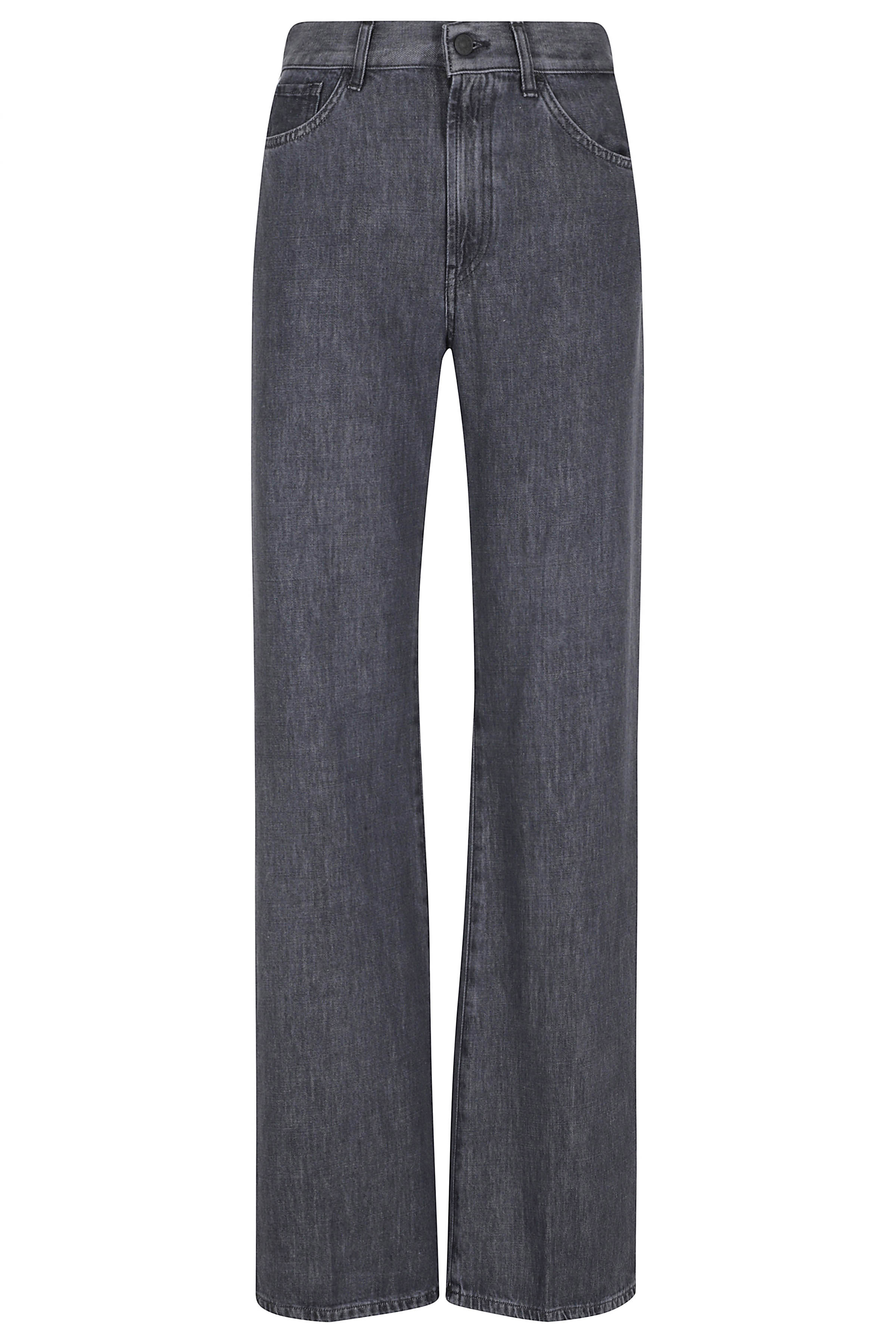 Dondup Women's Blue Jeans 5Tasche Wide Leg Amber Cotone Lyocell
