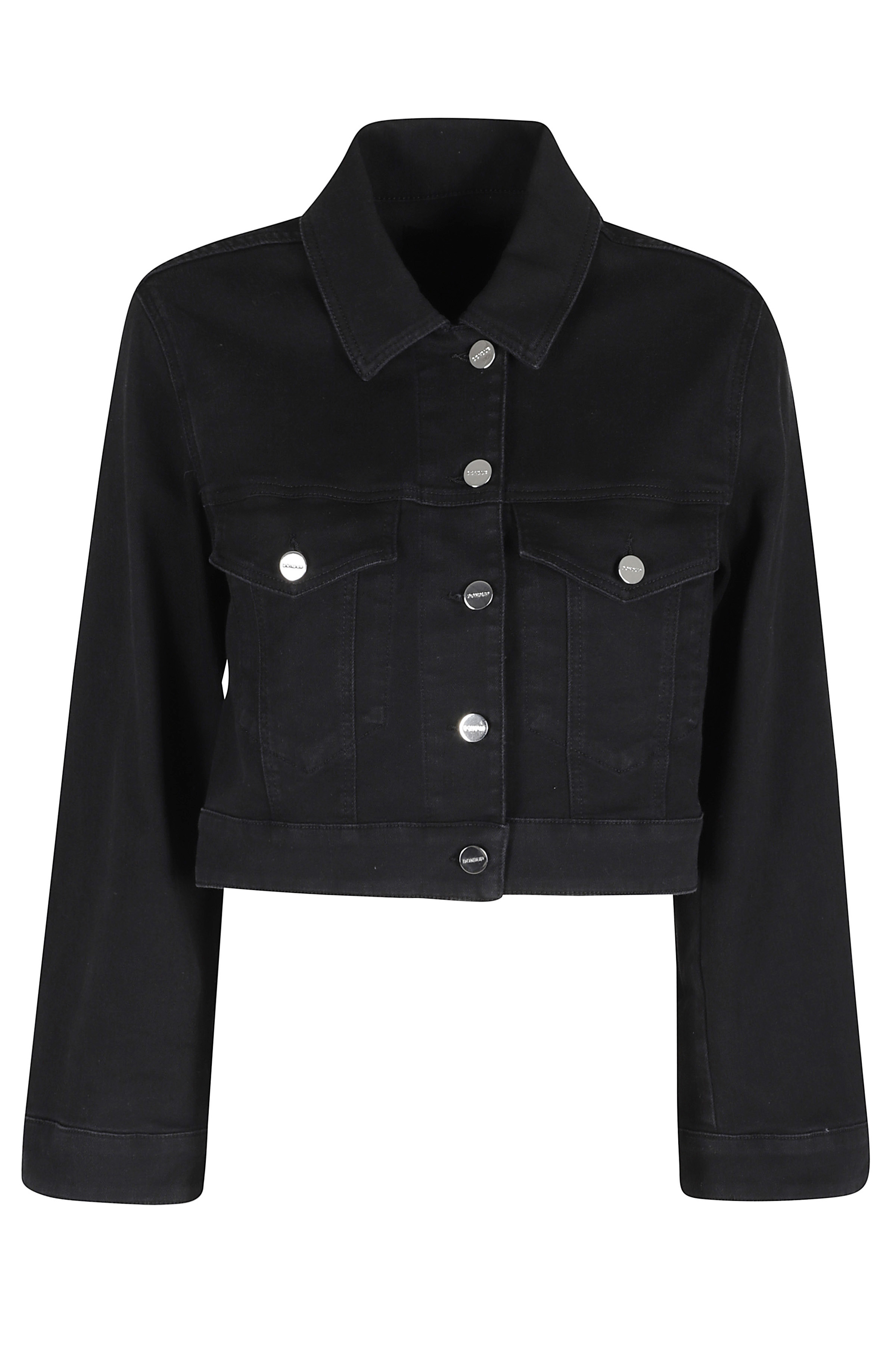 Dondup Women's Black Giubbino Regular In Denim Cotone Elastomultiestere Giubbotto