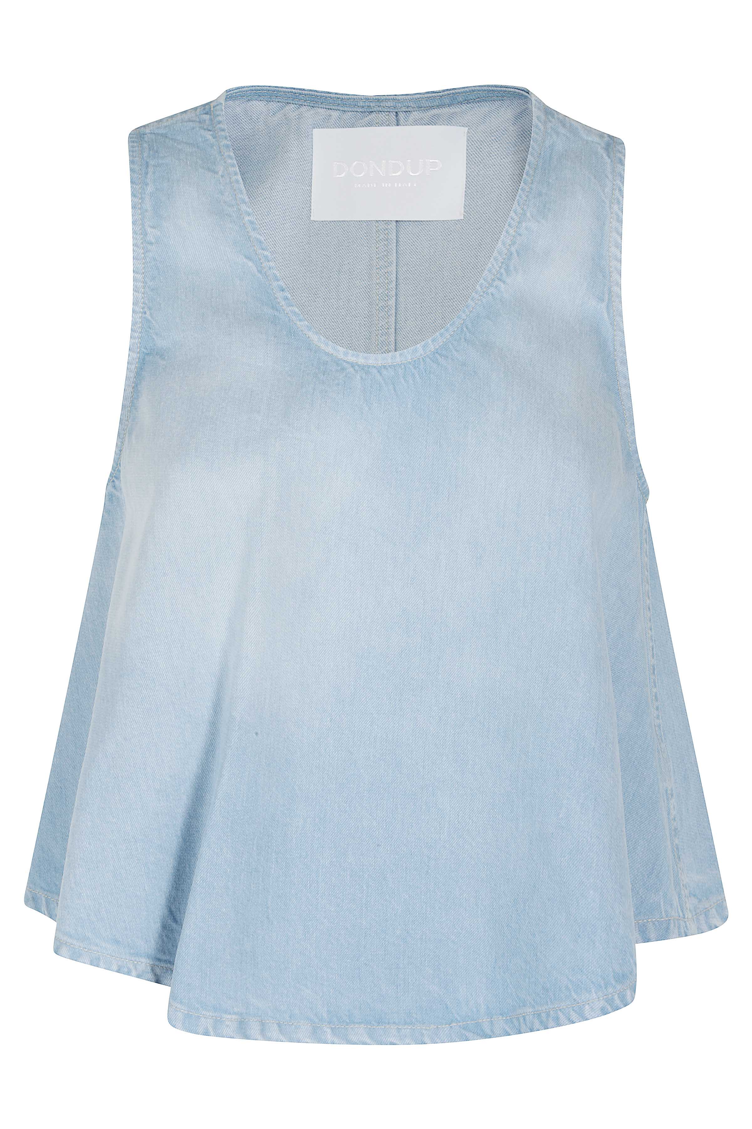 Dondup Women's Blue Top In Denim Lyocell