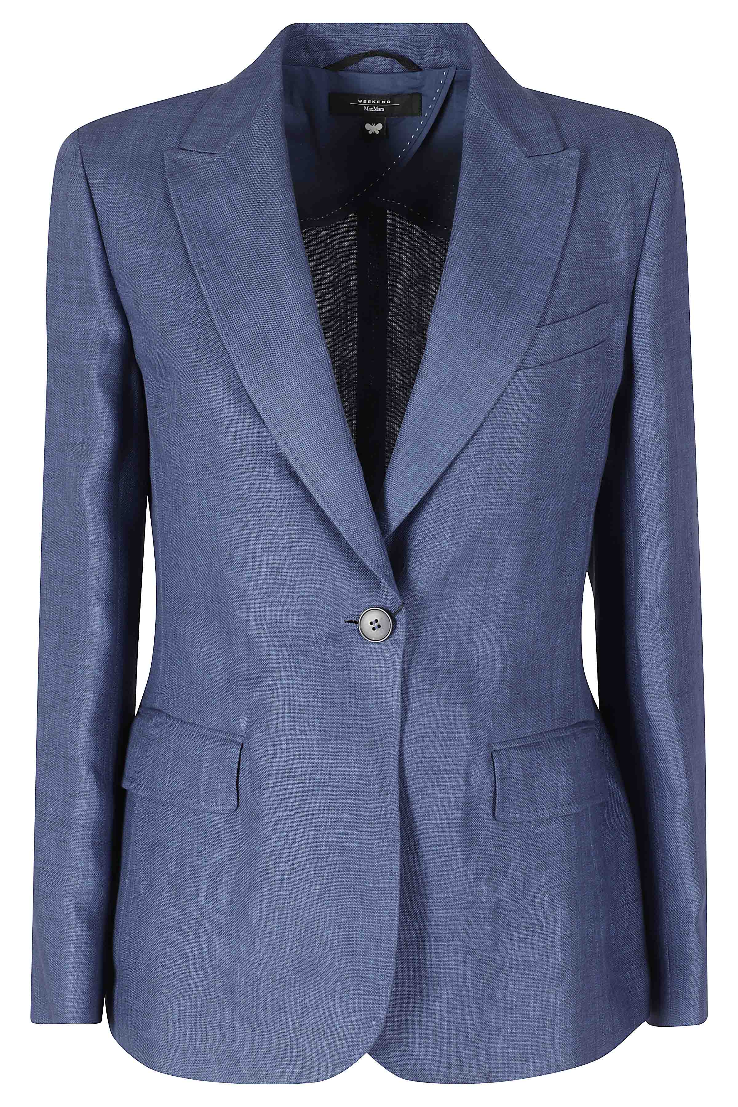 Weekend Max Mara Women's Blue Nalut Lino Giacca