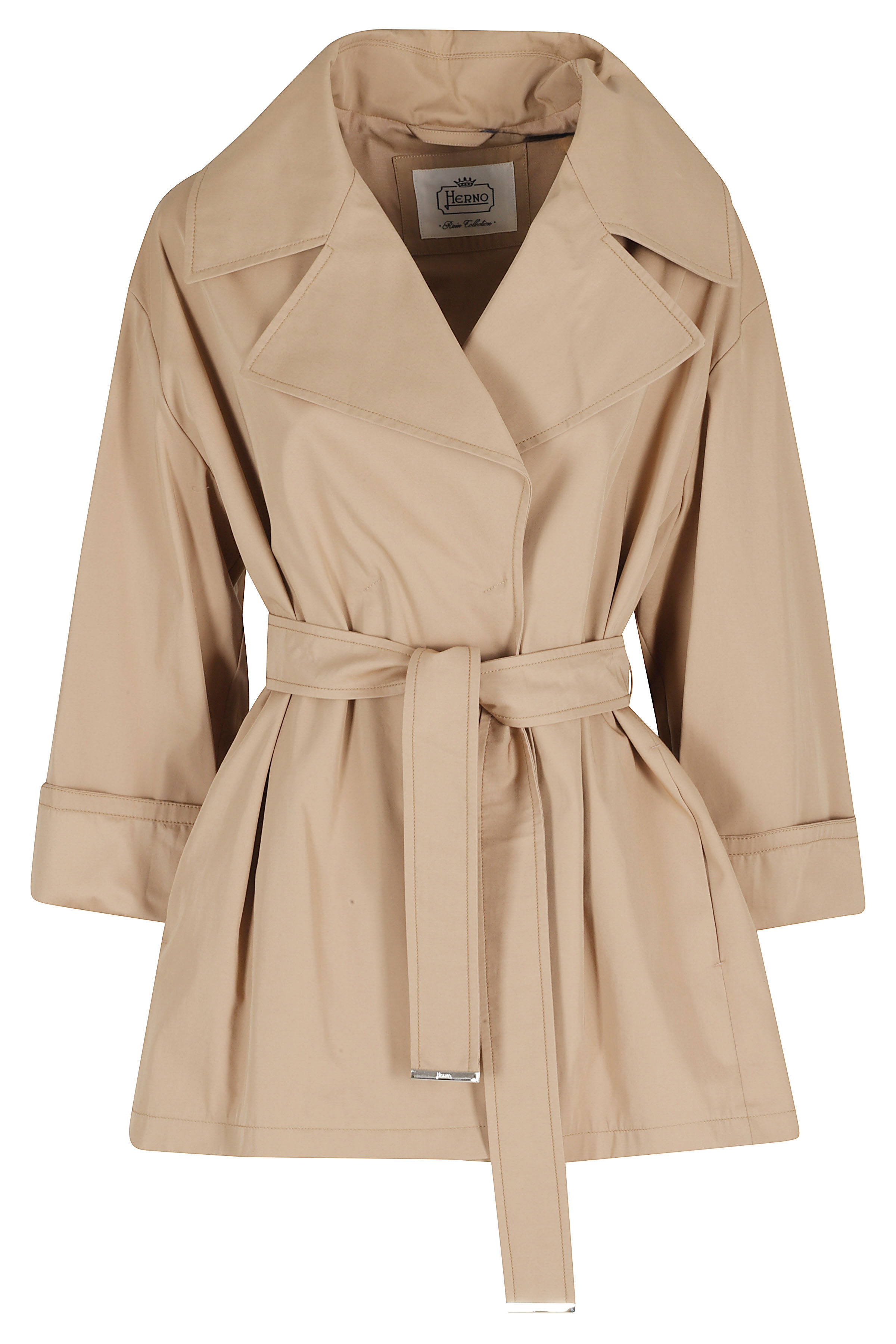 Herno Women's Nude & Neutrals Impermeabile Cotone Fodera: Viscosa Trench