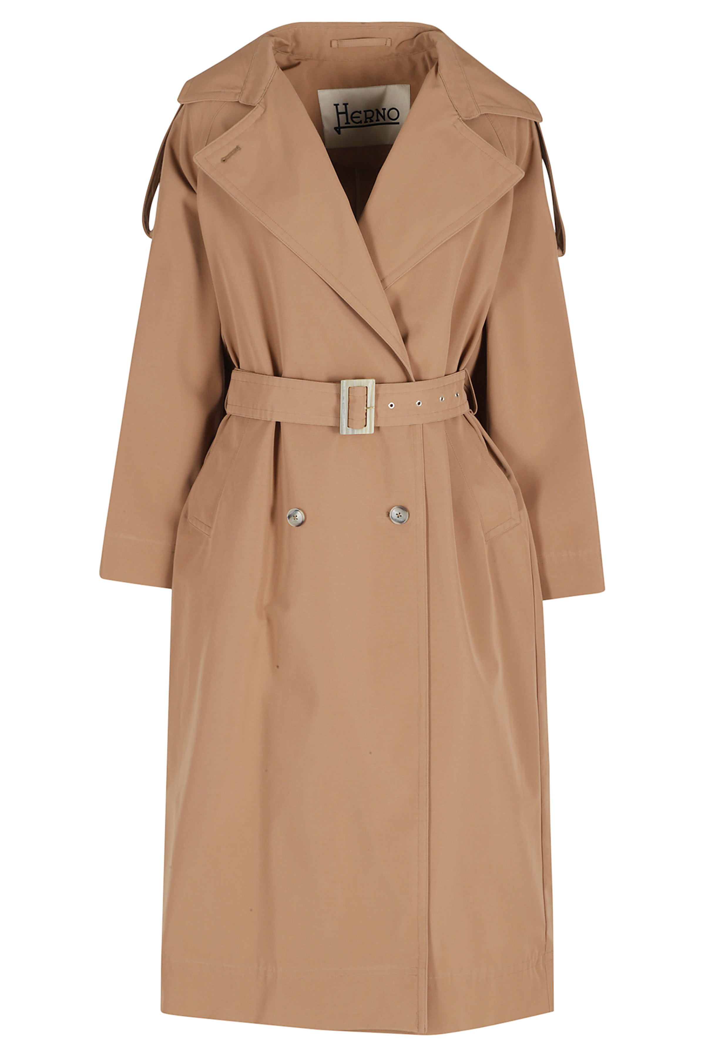 Herno Women's Nude & Neutrals Impermeabile Cotone Poliestere Trench