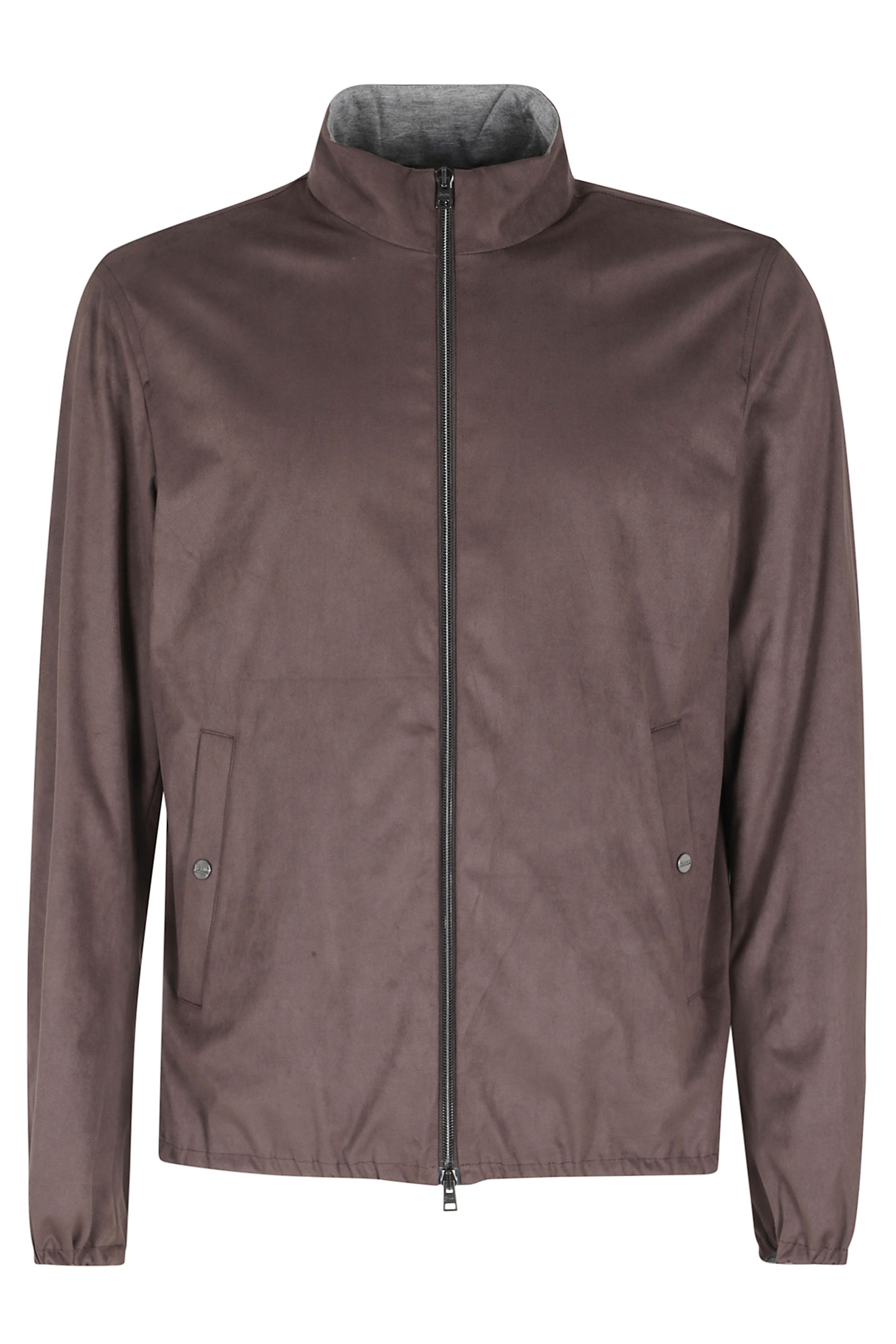 Herno Men's Brown Giubbotto Poliestere Elastan