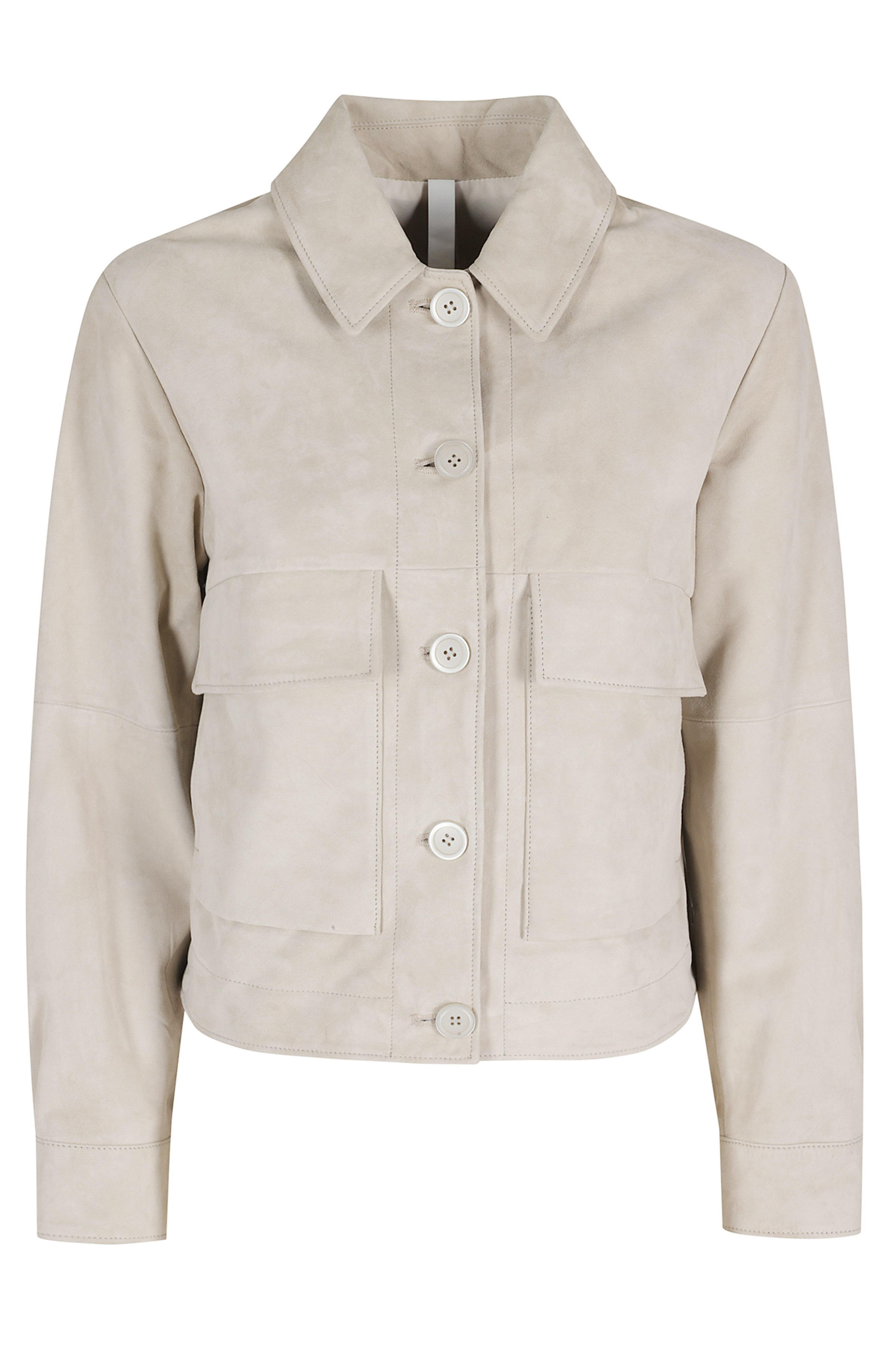 Duno Women's Nude & Neutrals Giacca Corta Con Tasche Pelle Giubbotto