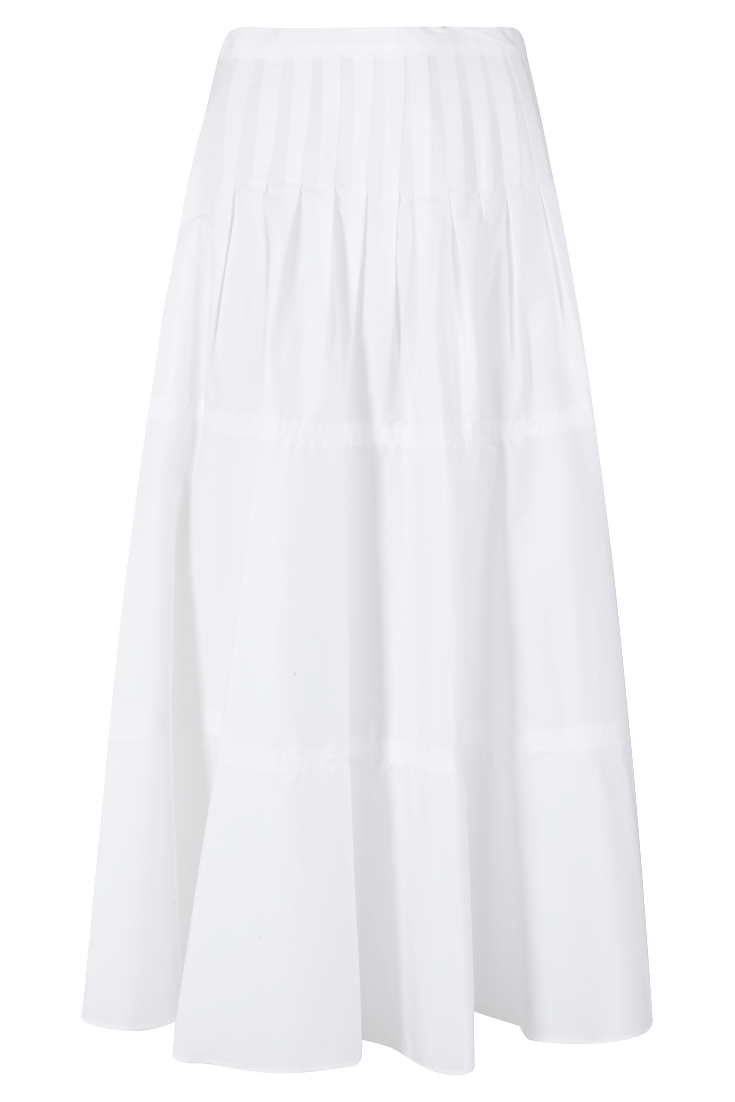 Max Mara Studio Women's White Opera Cotone Gonna