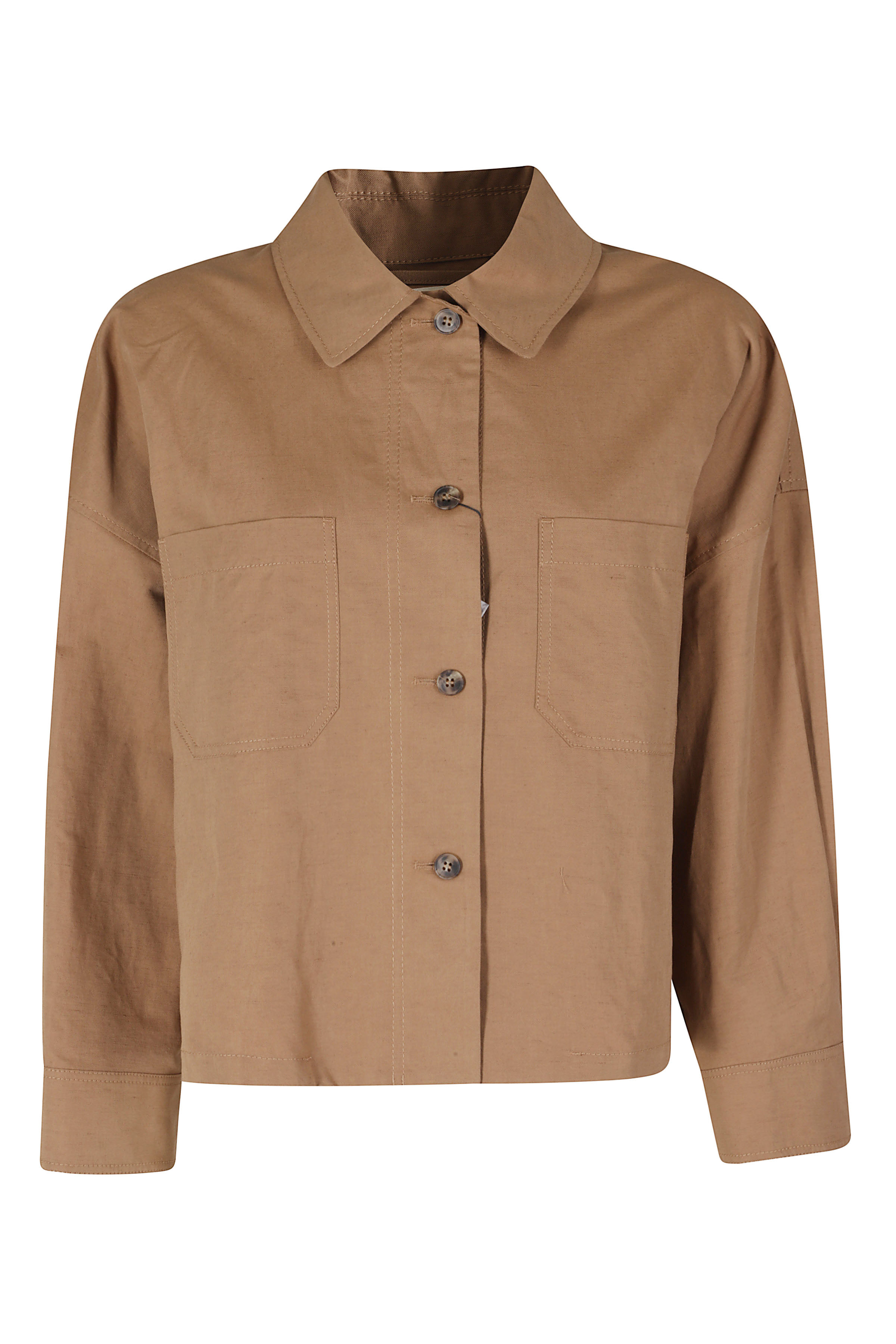 Weekend Max Mara Women's Brown Vettura Cotone Lino Giacca