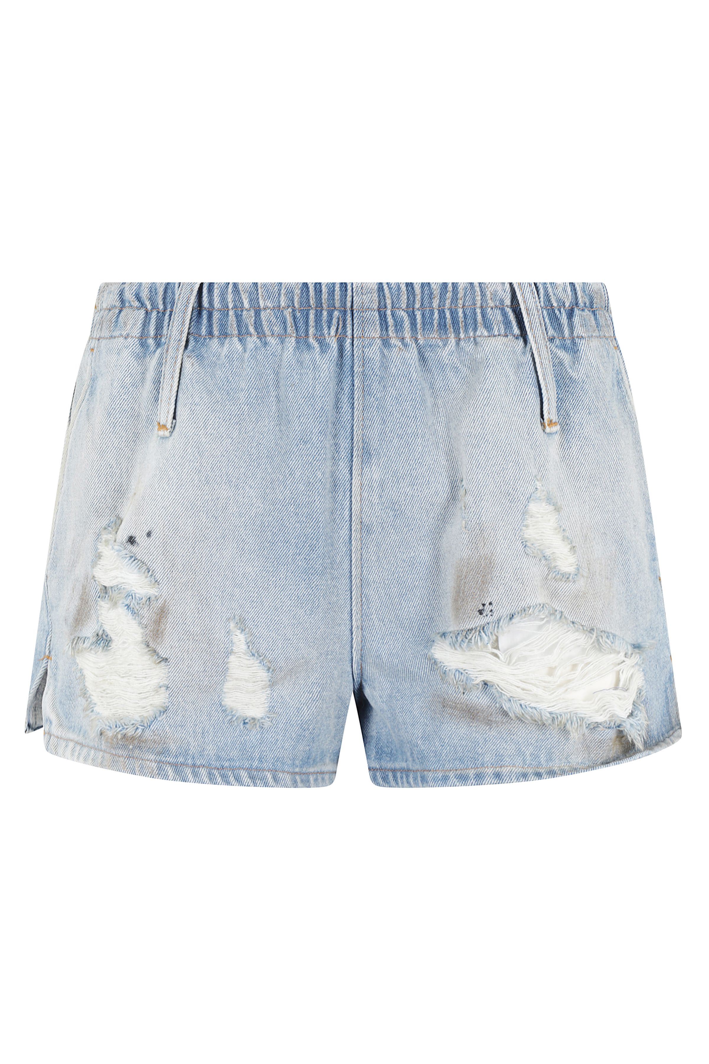 Mm6 Maison Margiela Women's Blue Shorts Cotone
