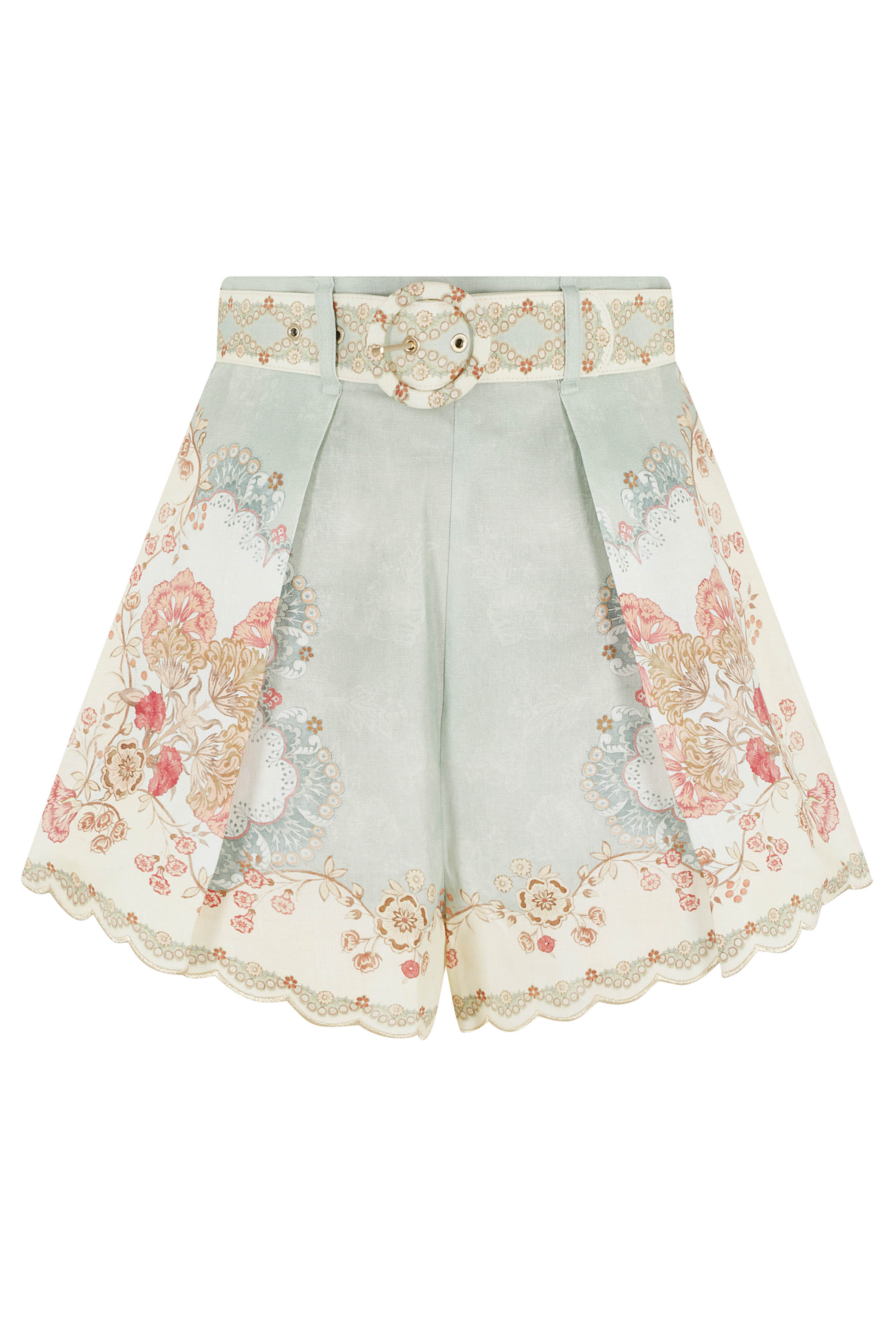 Zimmermann Women's Green Daylight Tuck Short Linen