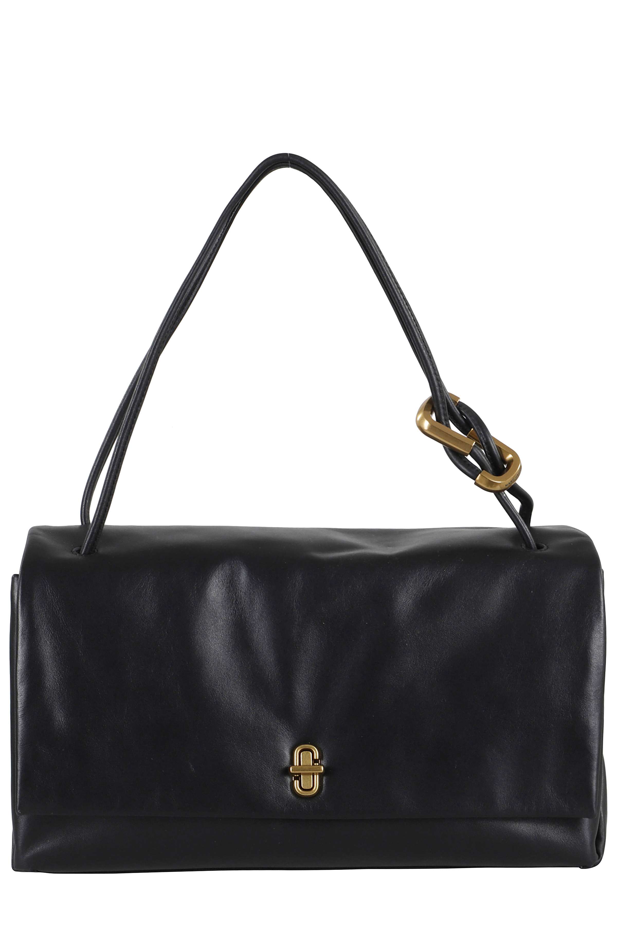 Marc Jacobs Women's Black The Large Dual Shoulder Cow Leather Borsa