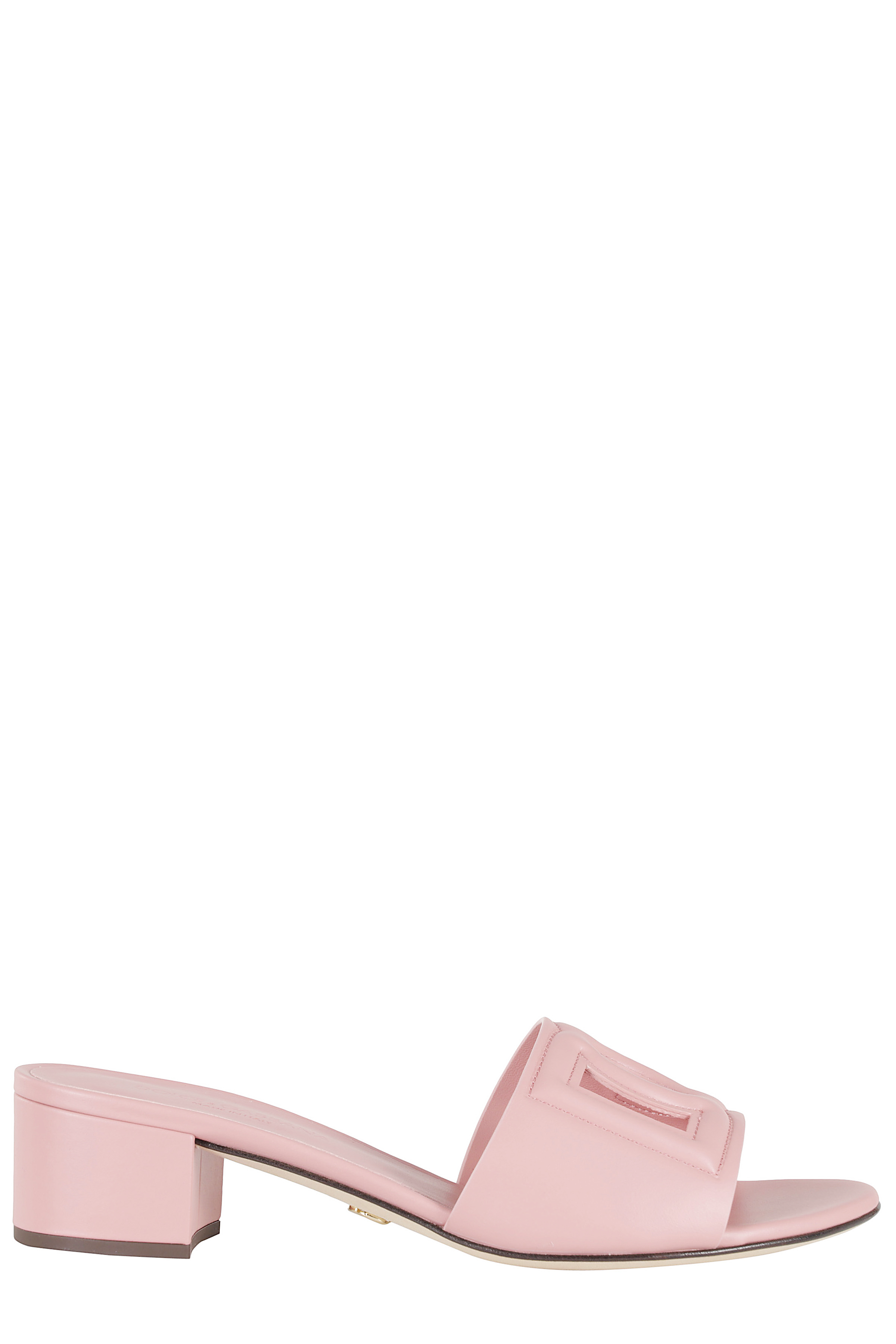 Dolce & Gabbana Women's Pink & Purple Ciabatta Tacco Vitello Liscio Pelle Calzature