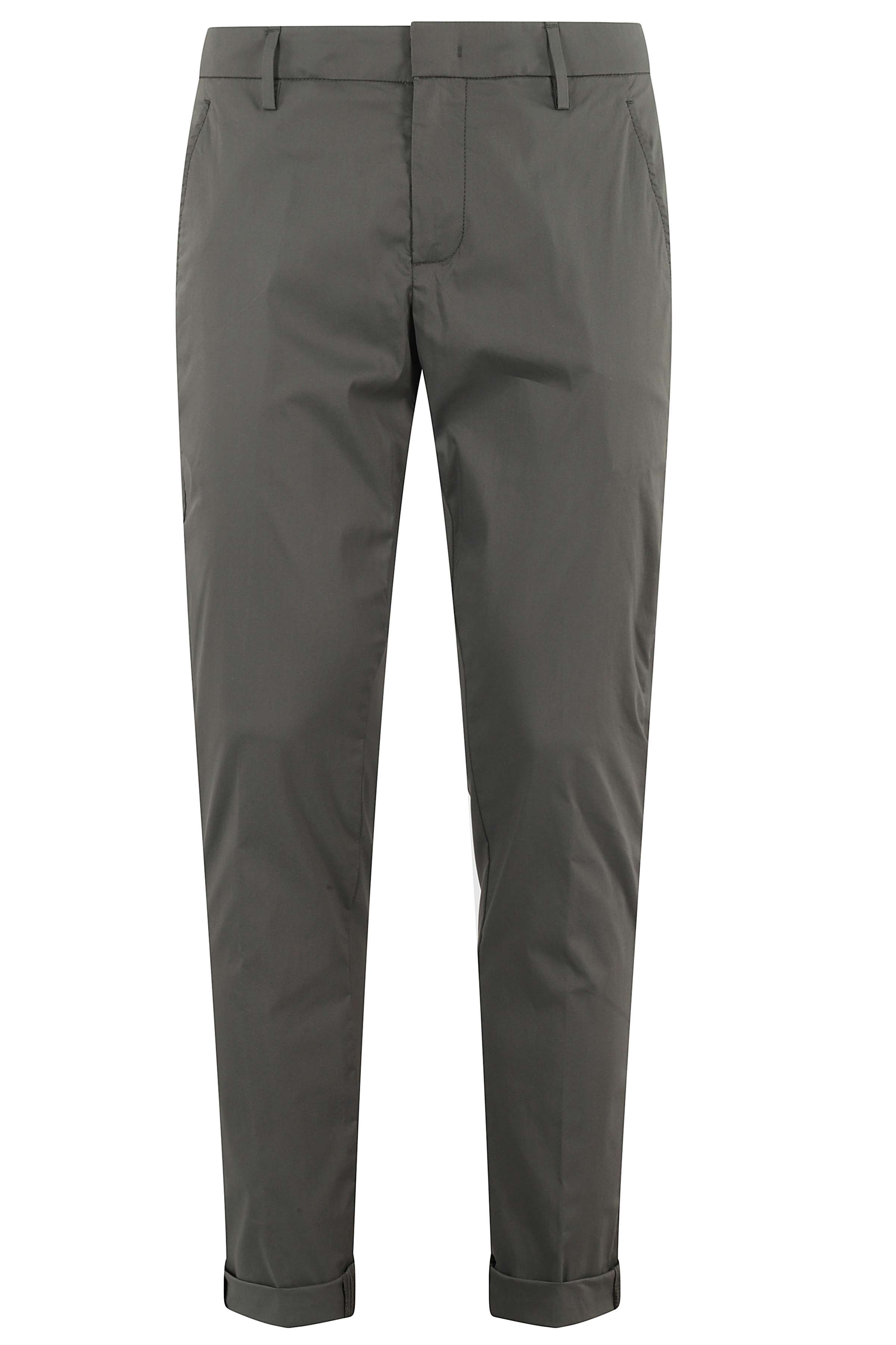 Dondup Men's Green Gaubert Popeline Fresh Cotone Poliammide Elastan Pantaloni