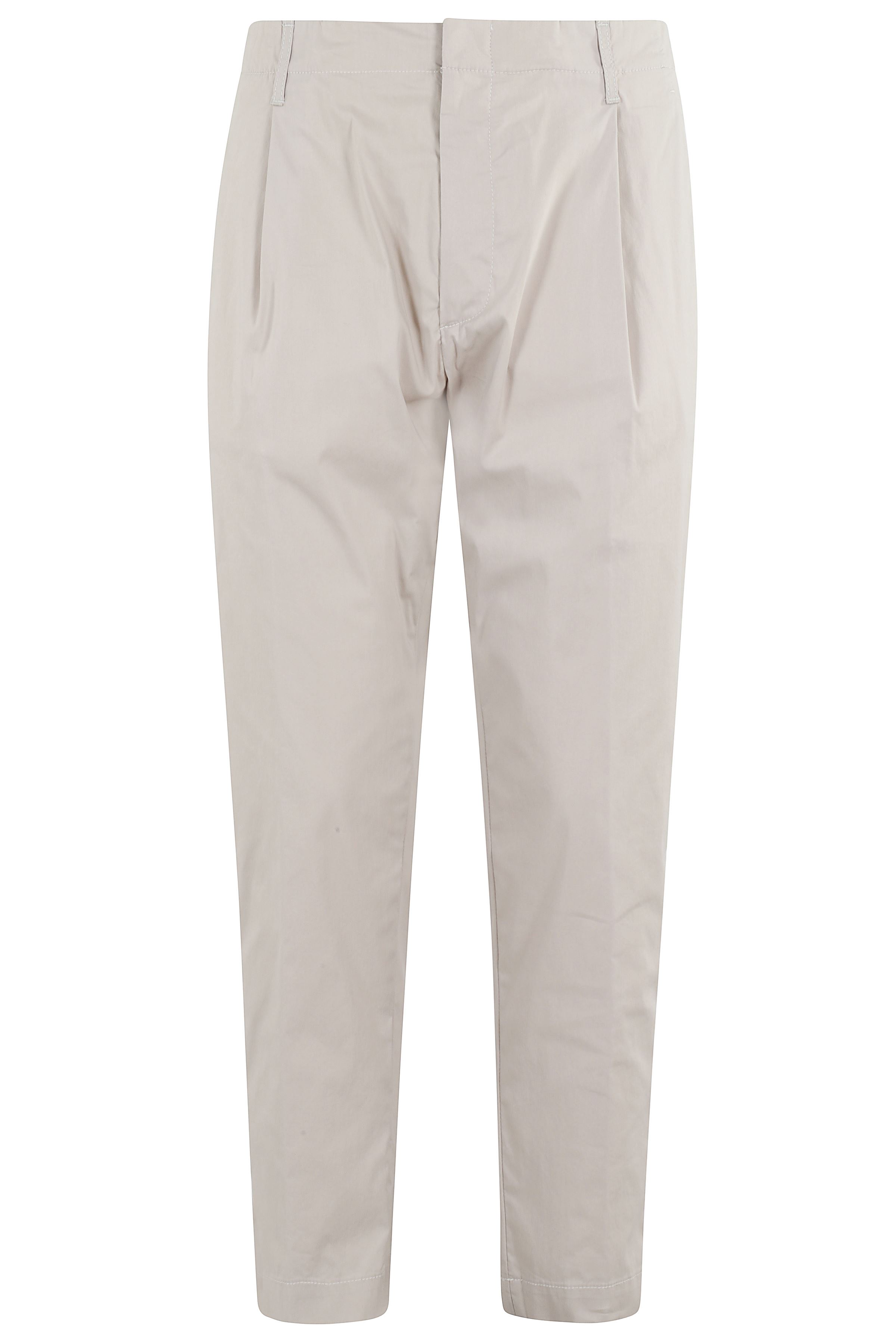 Dondup Men's Brown Ben Popeline Fresh Cotone Poliammide Elastan Pantaloni