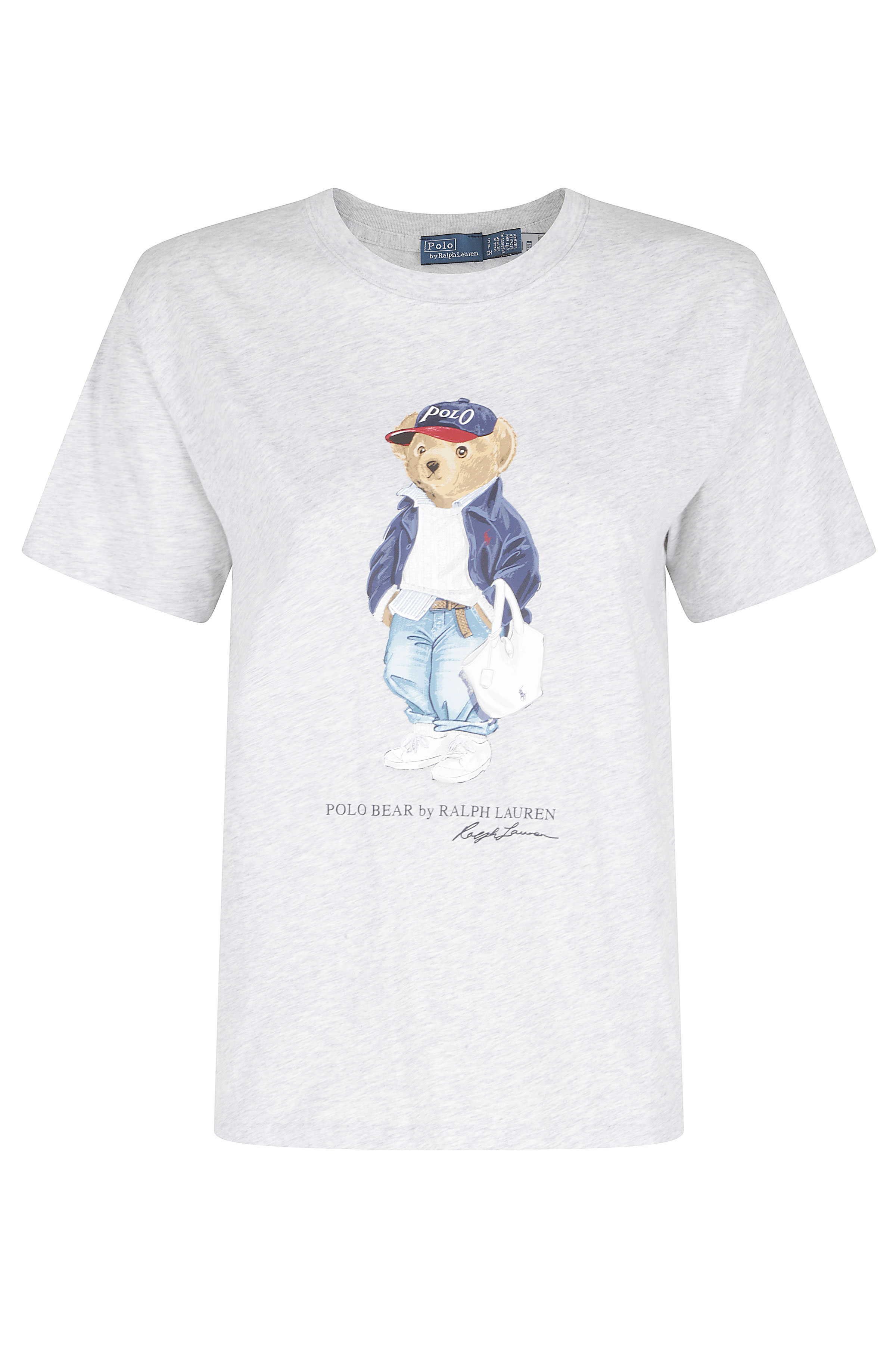 Polo Ralph Lauren Women's Grey Knit Tshirt Cotone T-Shirt