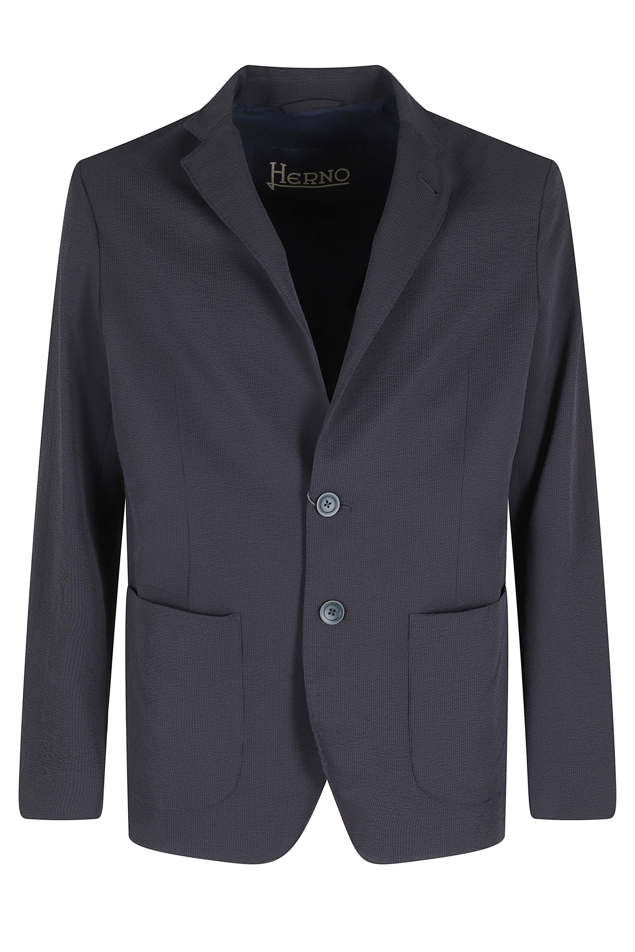 Herno Men's Blue Giacca Leggera Poliestere Giubbotto