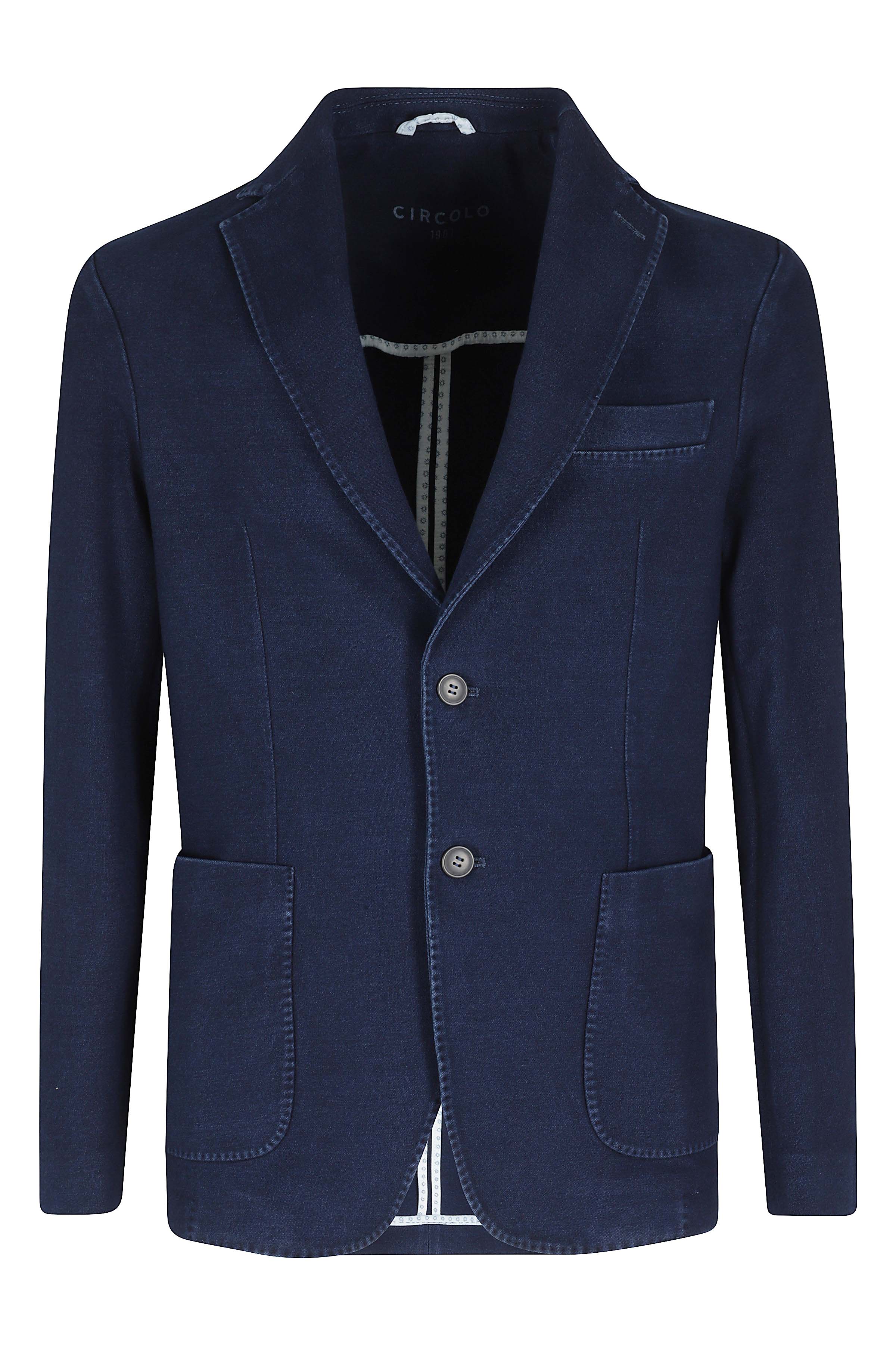 Circolo 1901 Men's Blue Blazer Cotone Elastane Giacca
