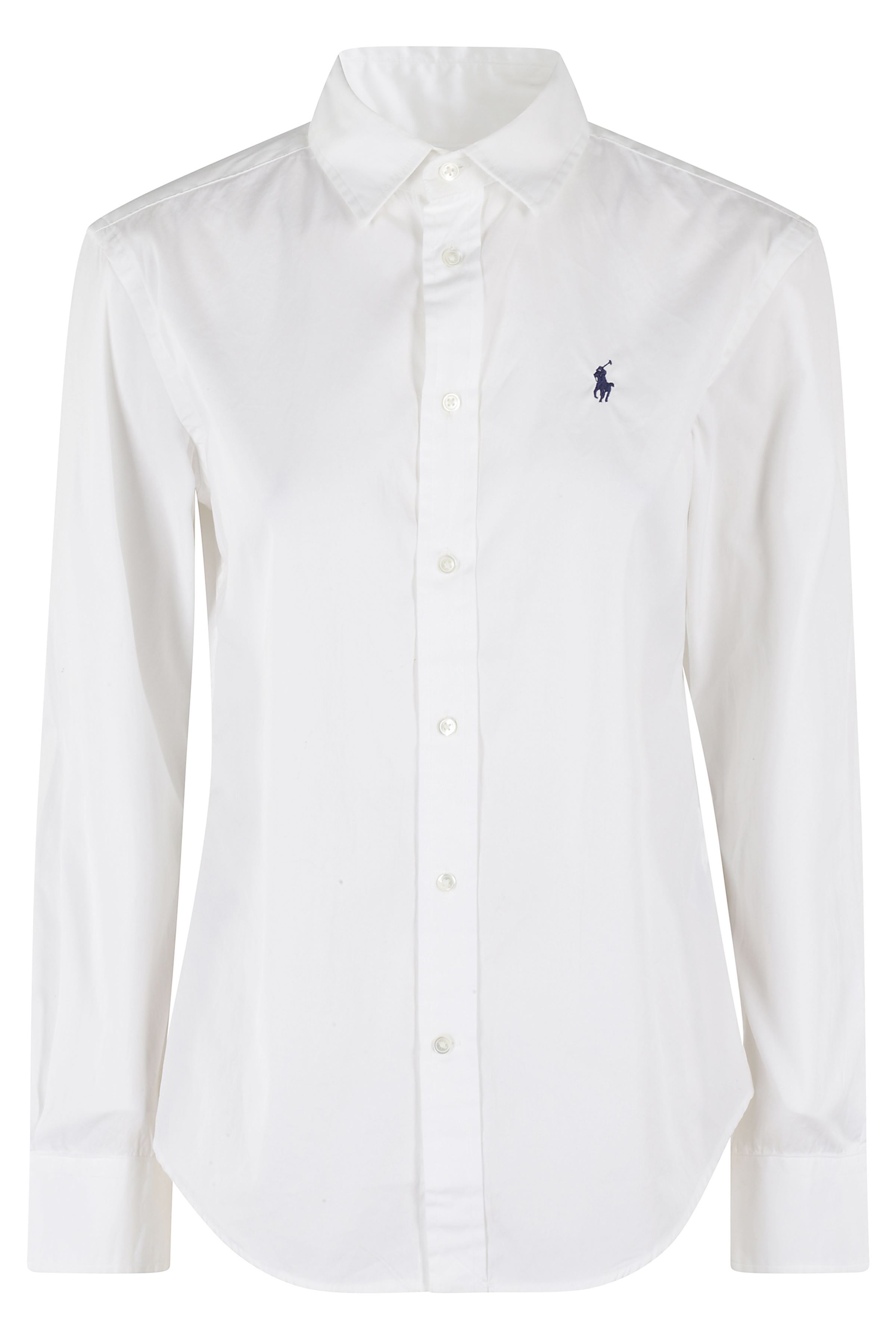Polo Ralph Lauren Women's White Long Sleeve Shirt Cotone Camicia