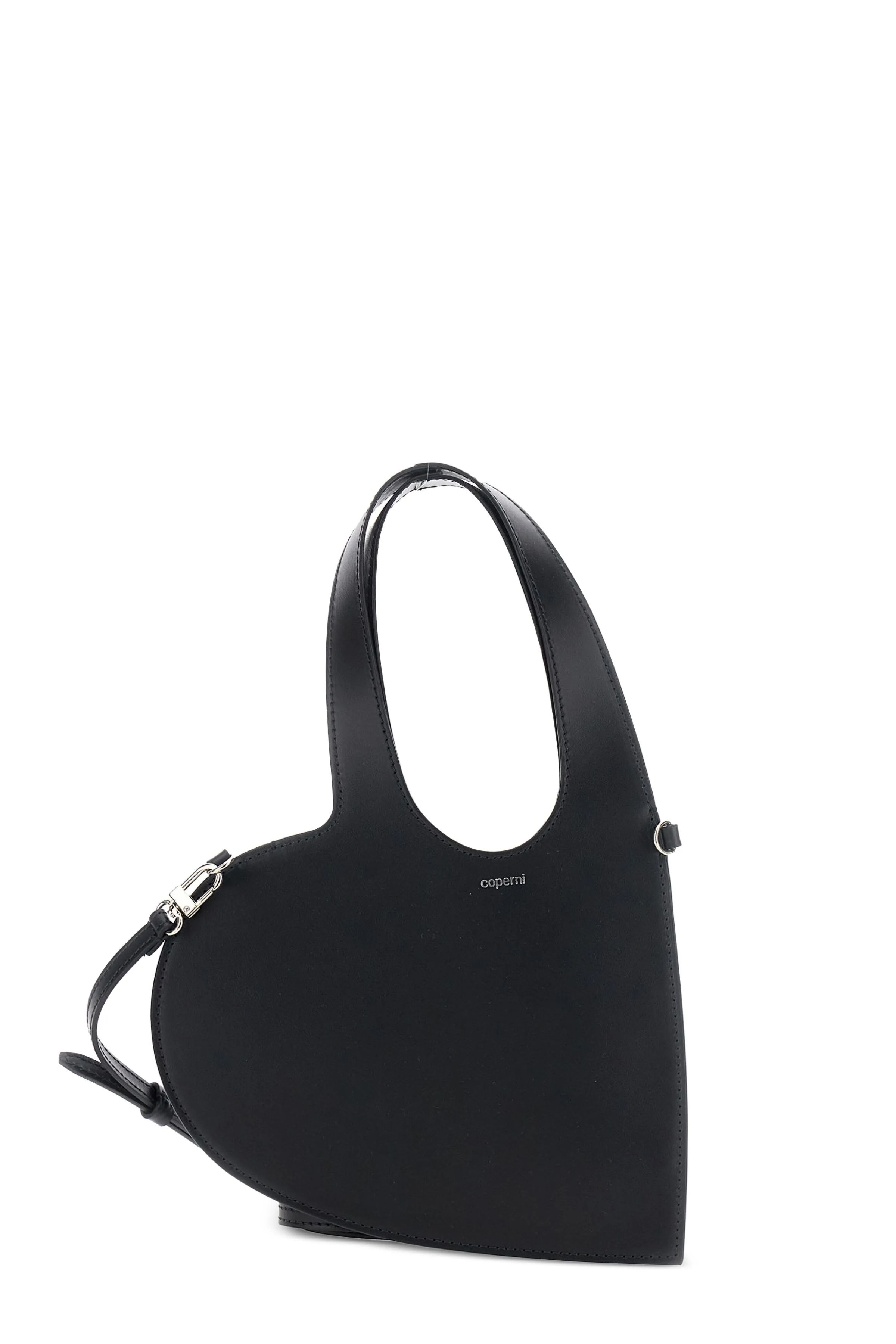 Coperni Women's Black Mini Heart Tote Pelle Borsa