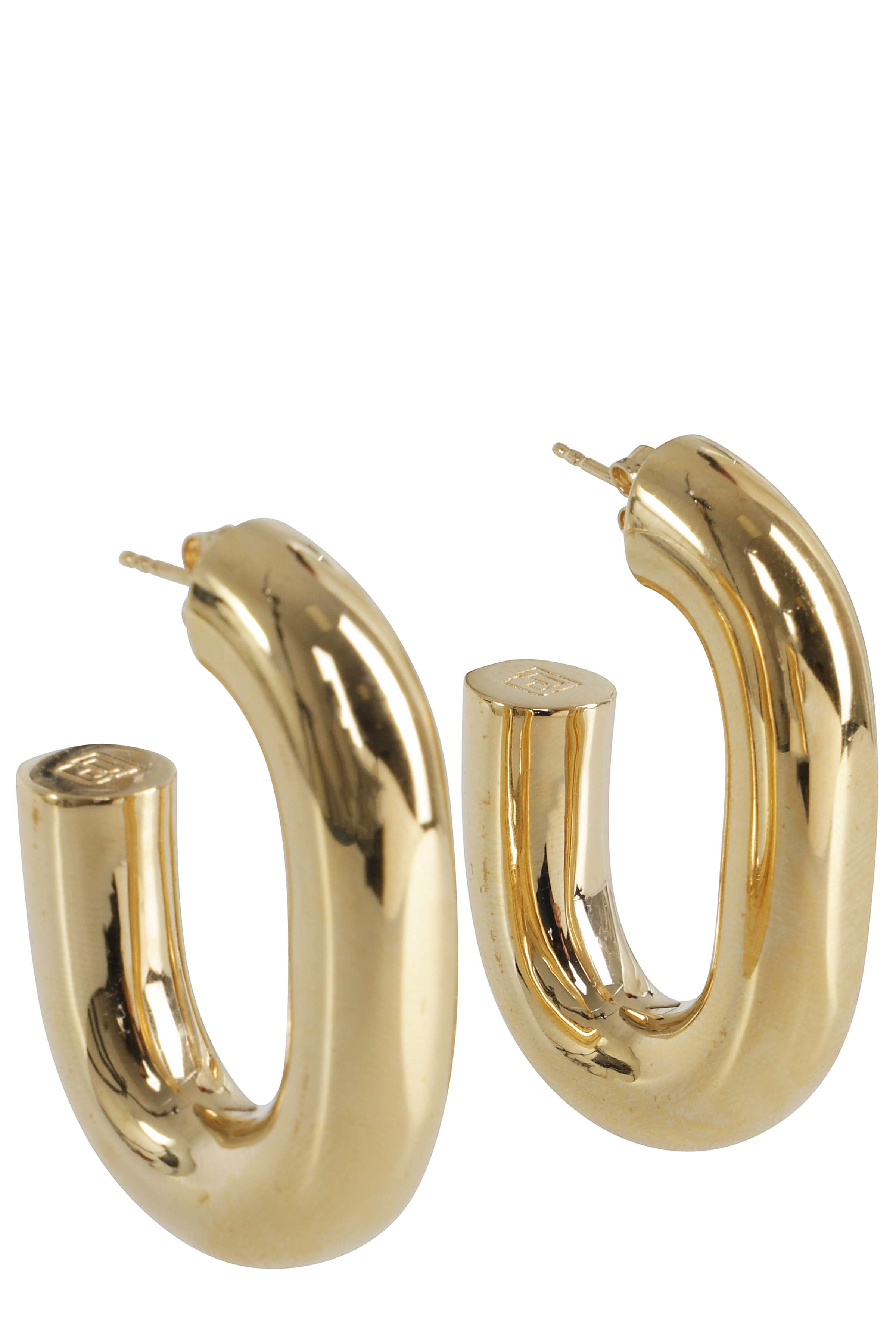Rabanne Women's Metallic Xl Link Hoops Ottone Orecchini
