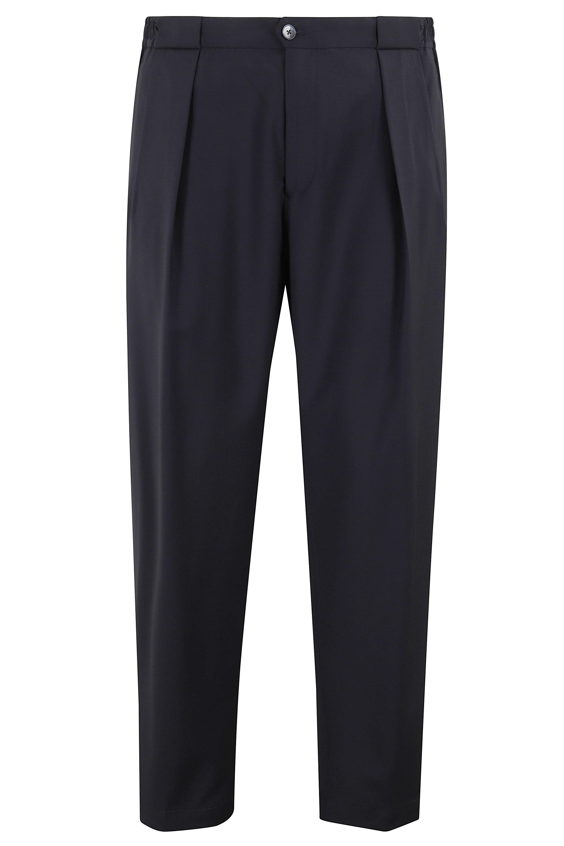 Briglia Men's Blue Pant Doppia Pinces Lana Pantaloni