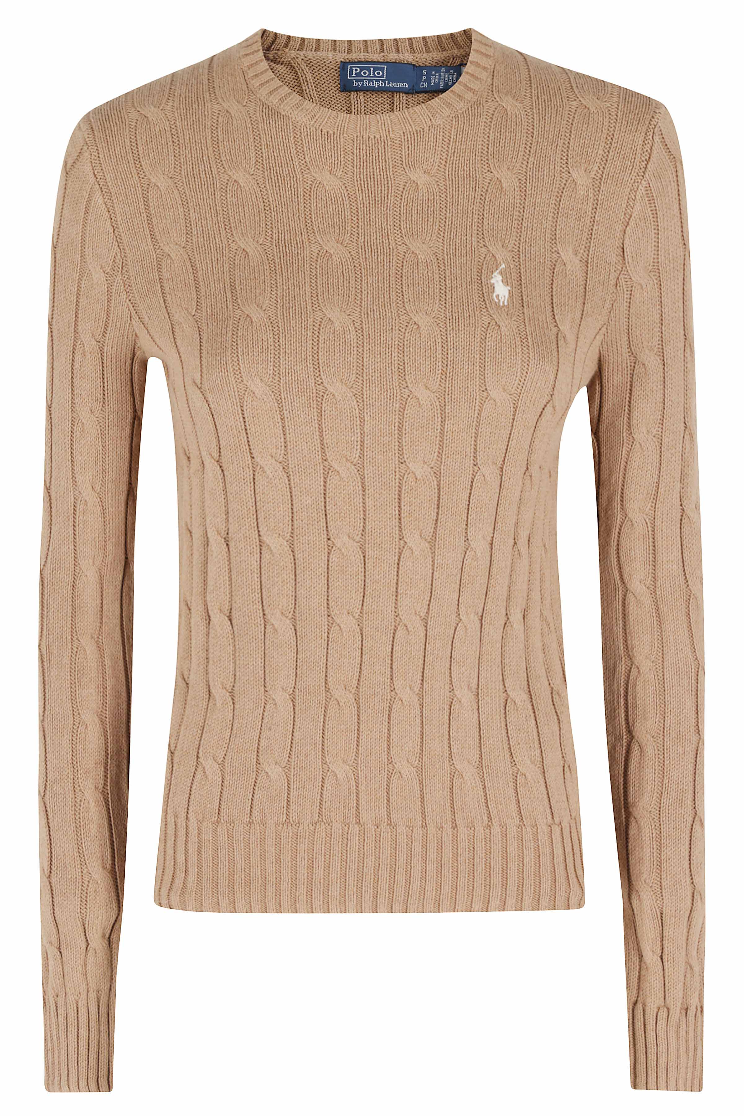 Polo Ralph Lauren Women's Brown Pullover Cotone Maglia