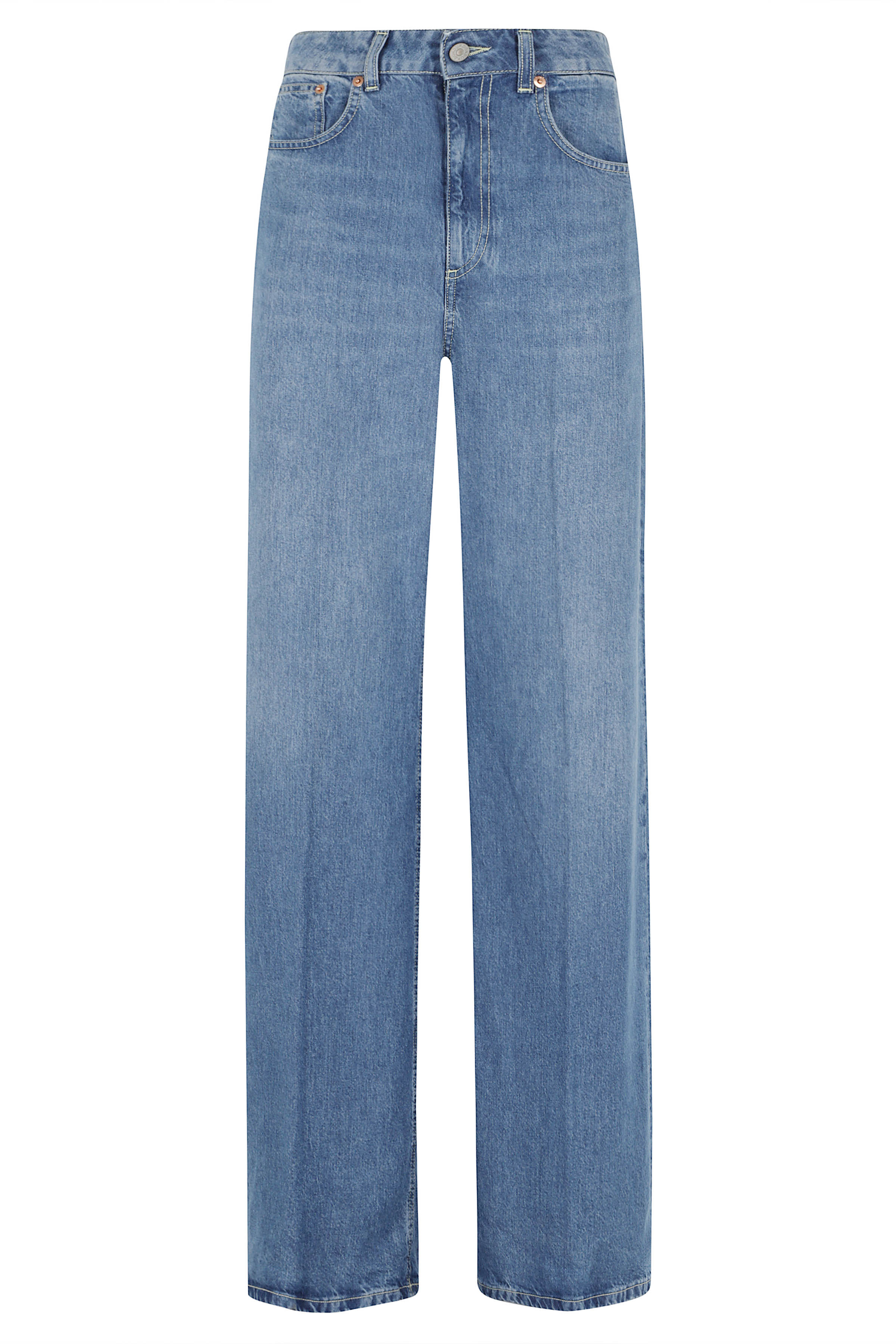 Dondup Women's Blue Jeans 5Tasche Wide Leg Beatrix
