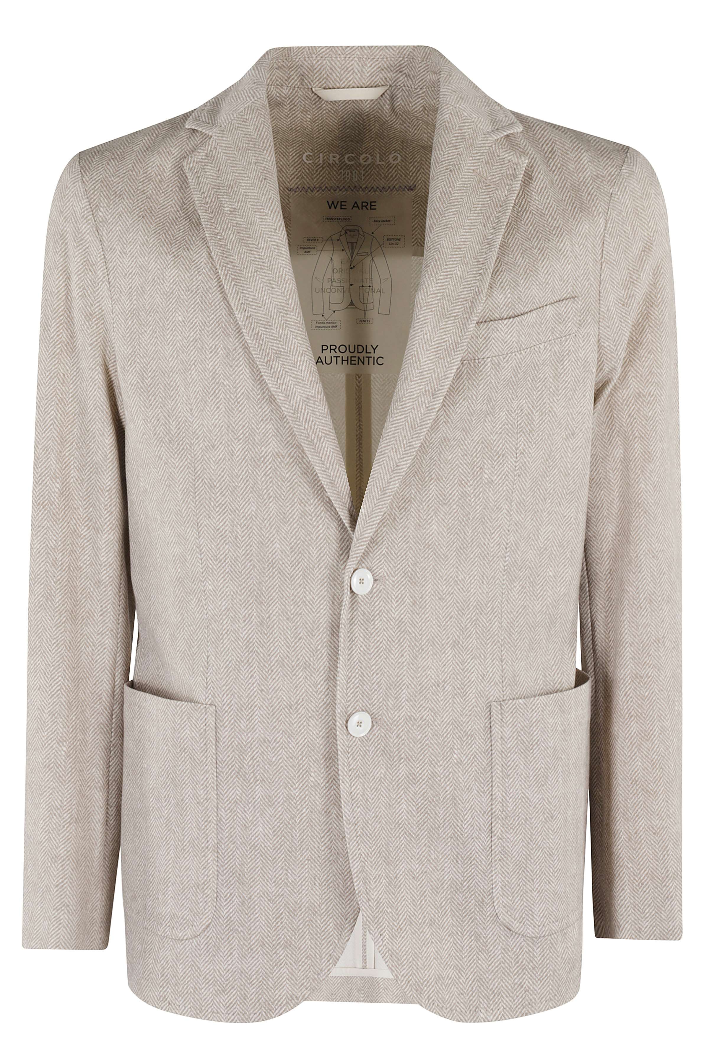 Circolo 1901 Men's Nude & Neutrals Jersey Piquet Effetto Spinato Cotton Elasthan Giacca