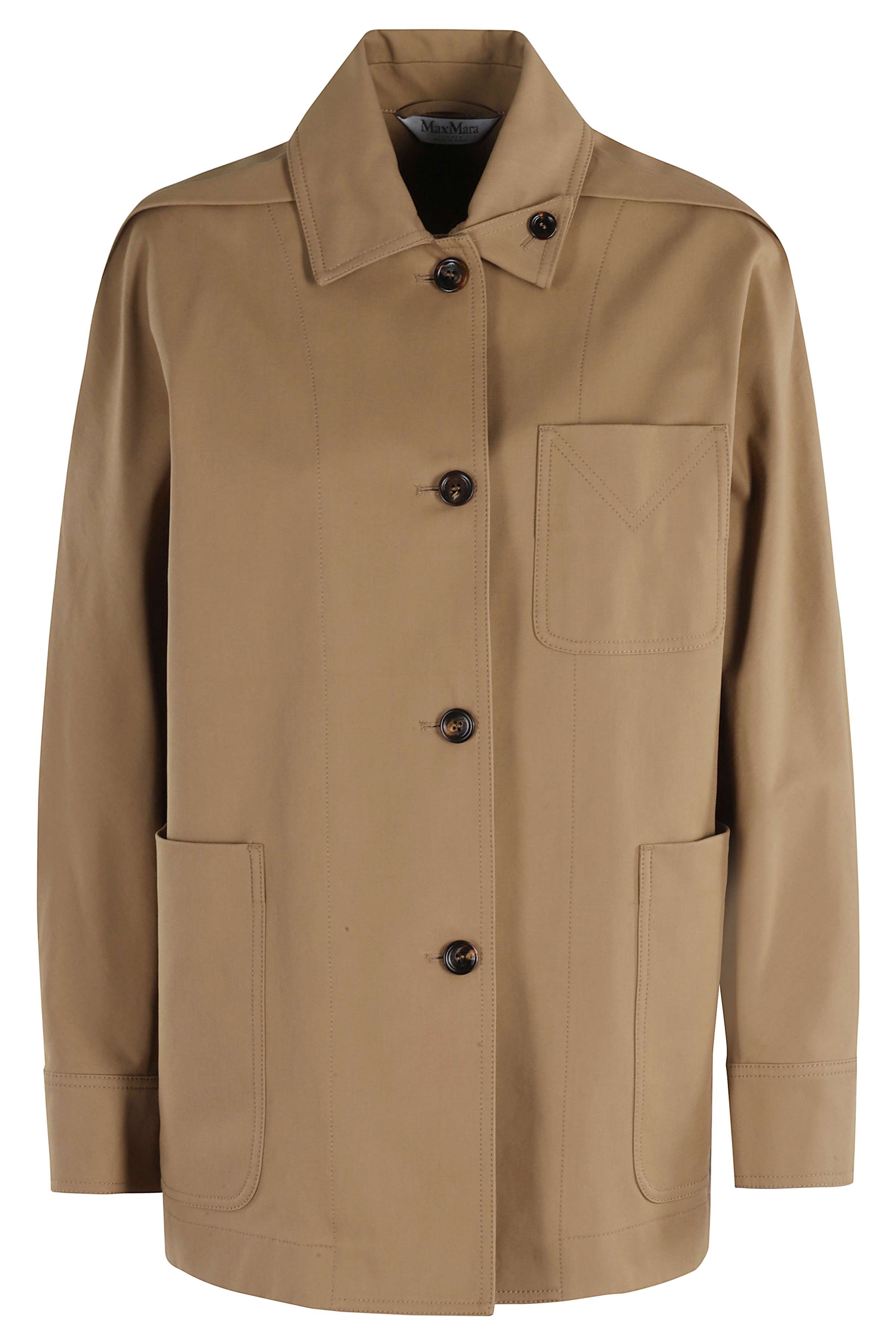 Max Mara Sfilata Women's Brown Moneta Cotone Giacca