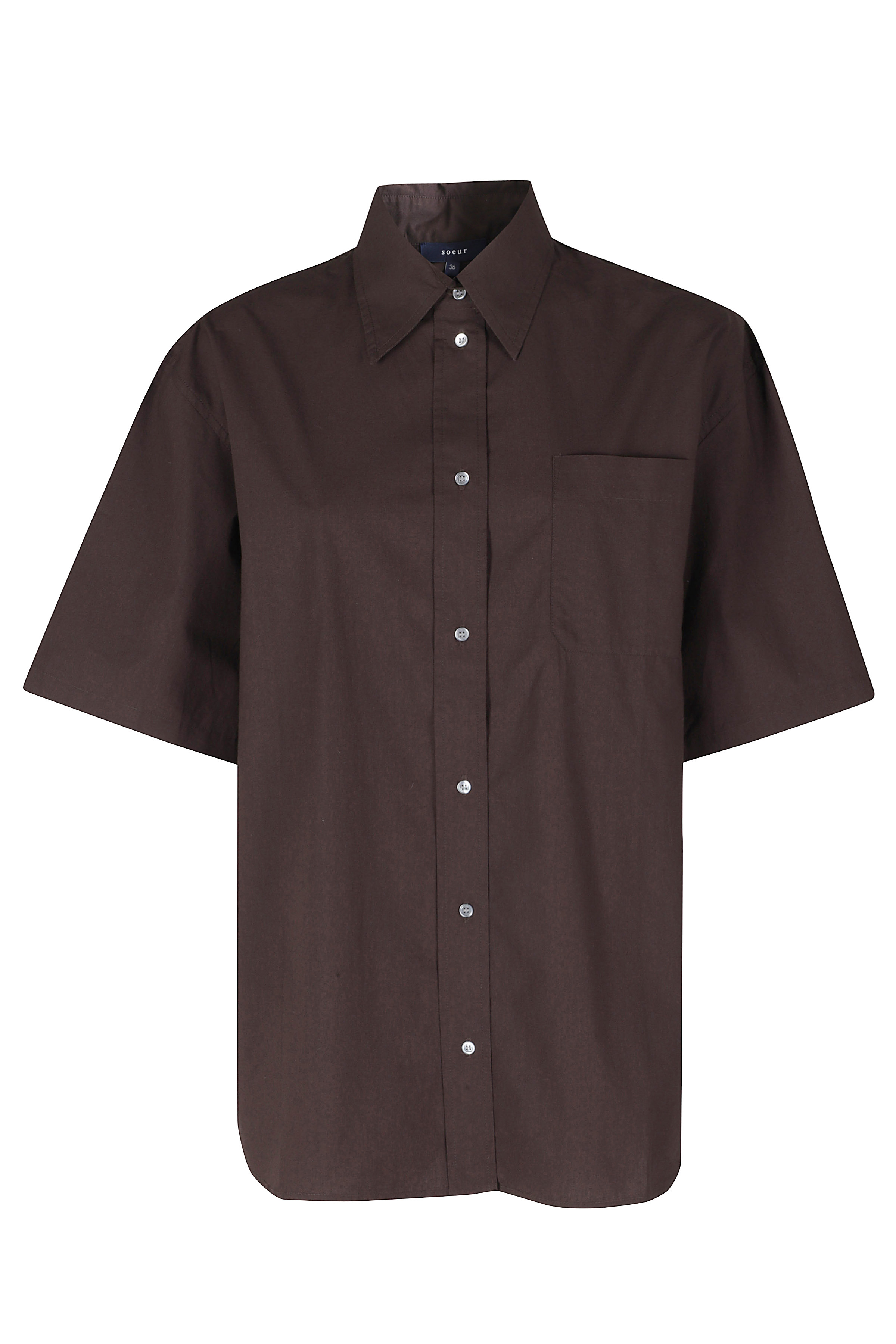 Soeur Women's Brown Bobbie Cotone Camicia