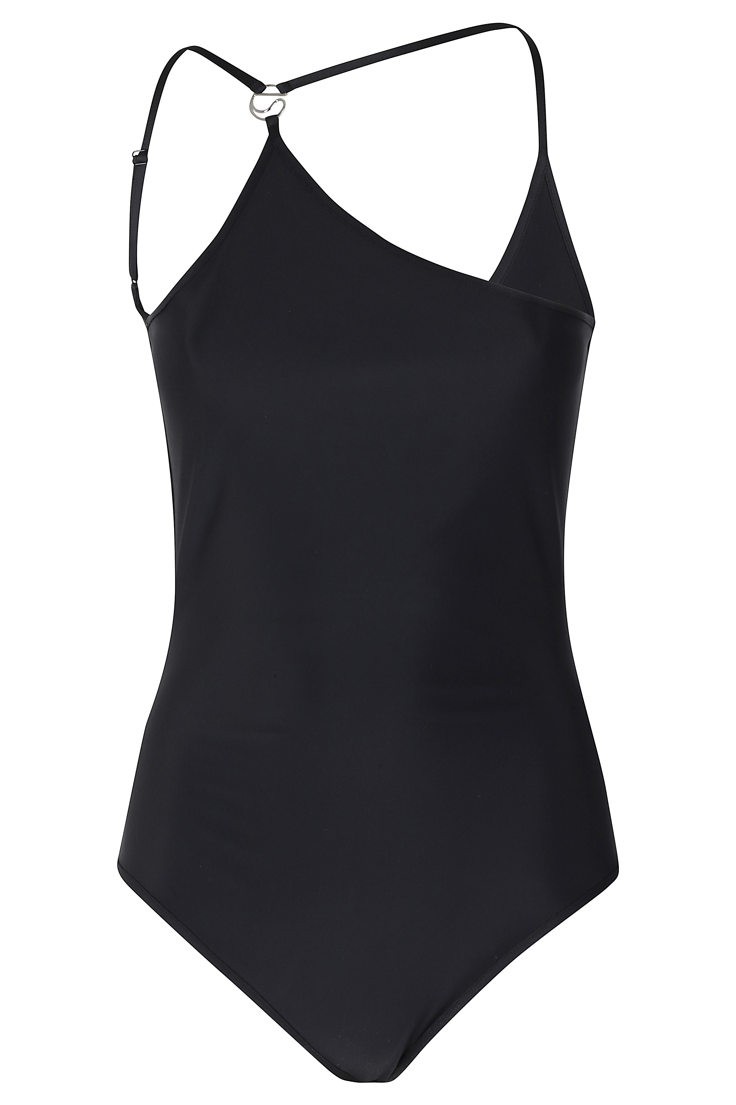 Coperni Women's Black One Shoulder Swimsuit Poliammide Elastan Costume