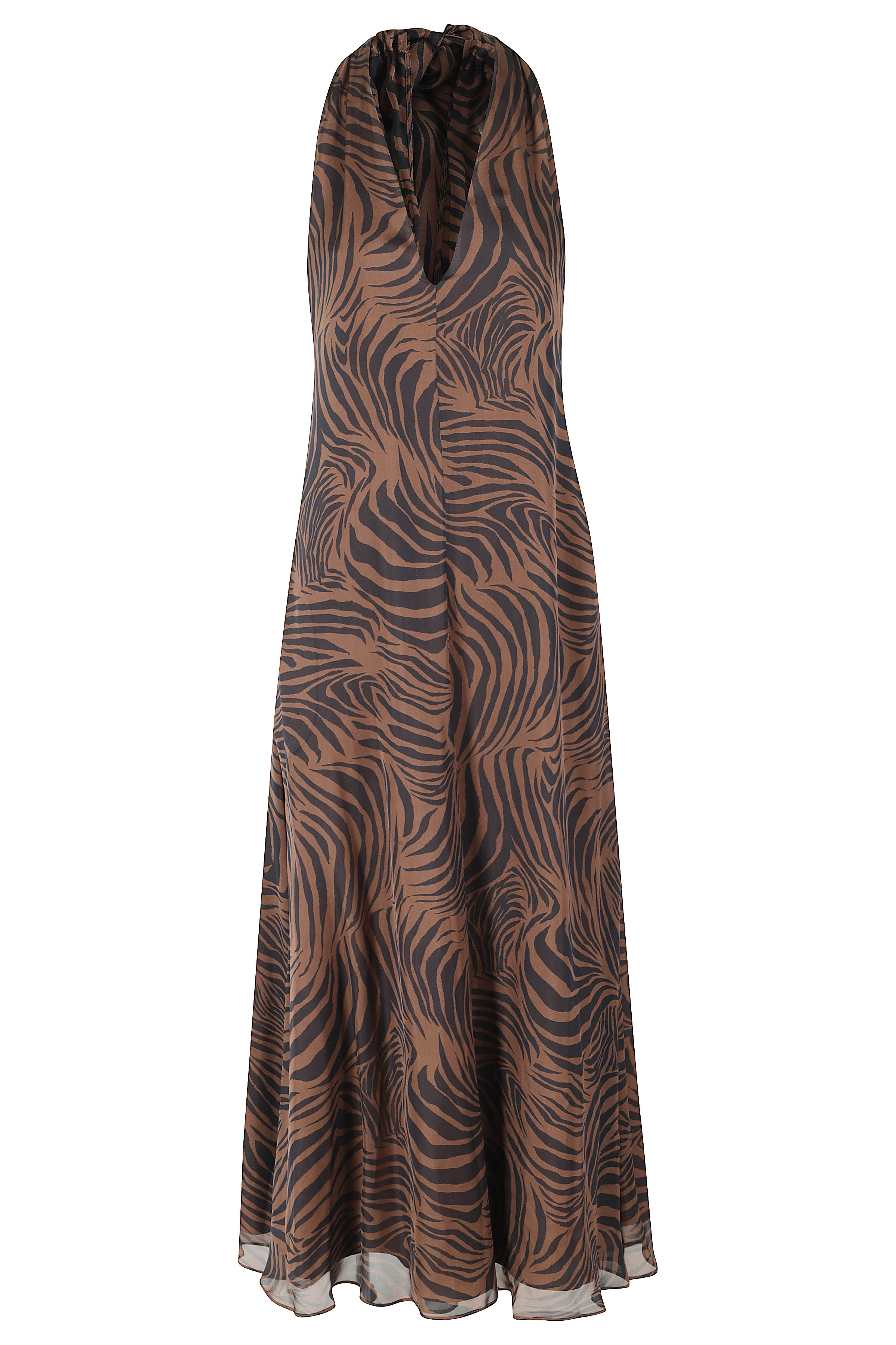 Max Mara Studio Women's Brown Salice Silk Abito
