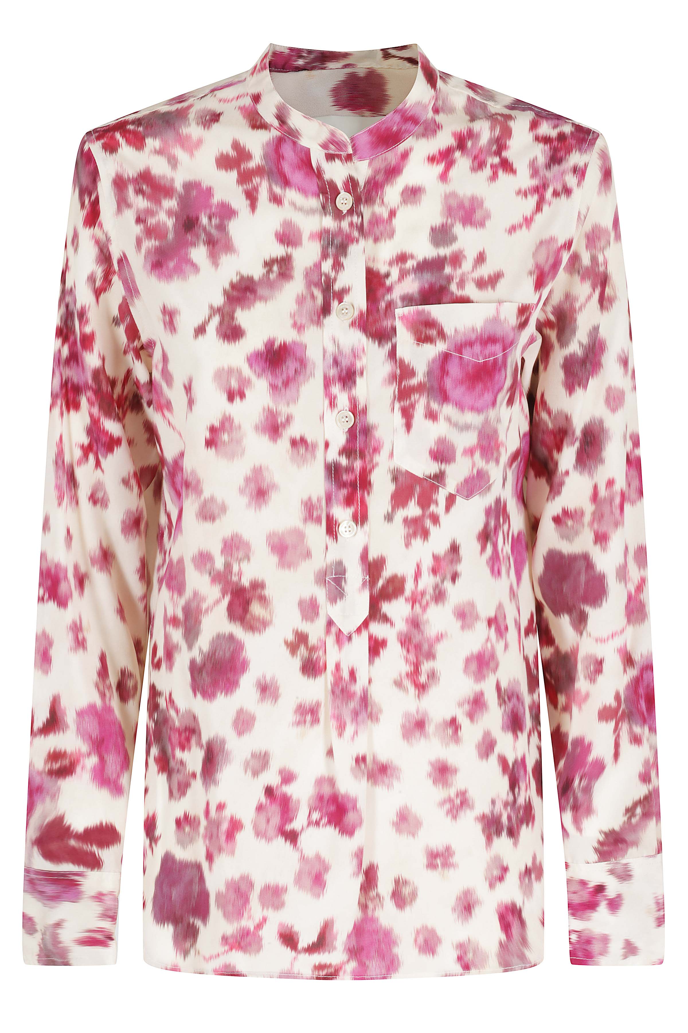 Isabel Marant Women's Pink & Purple Rusak Gb Silk Elastane Camicia