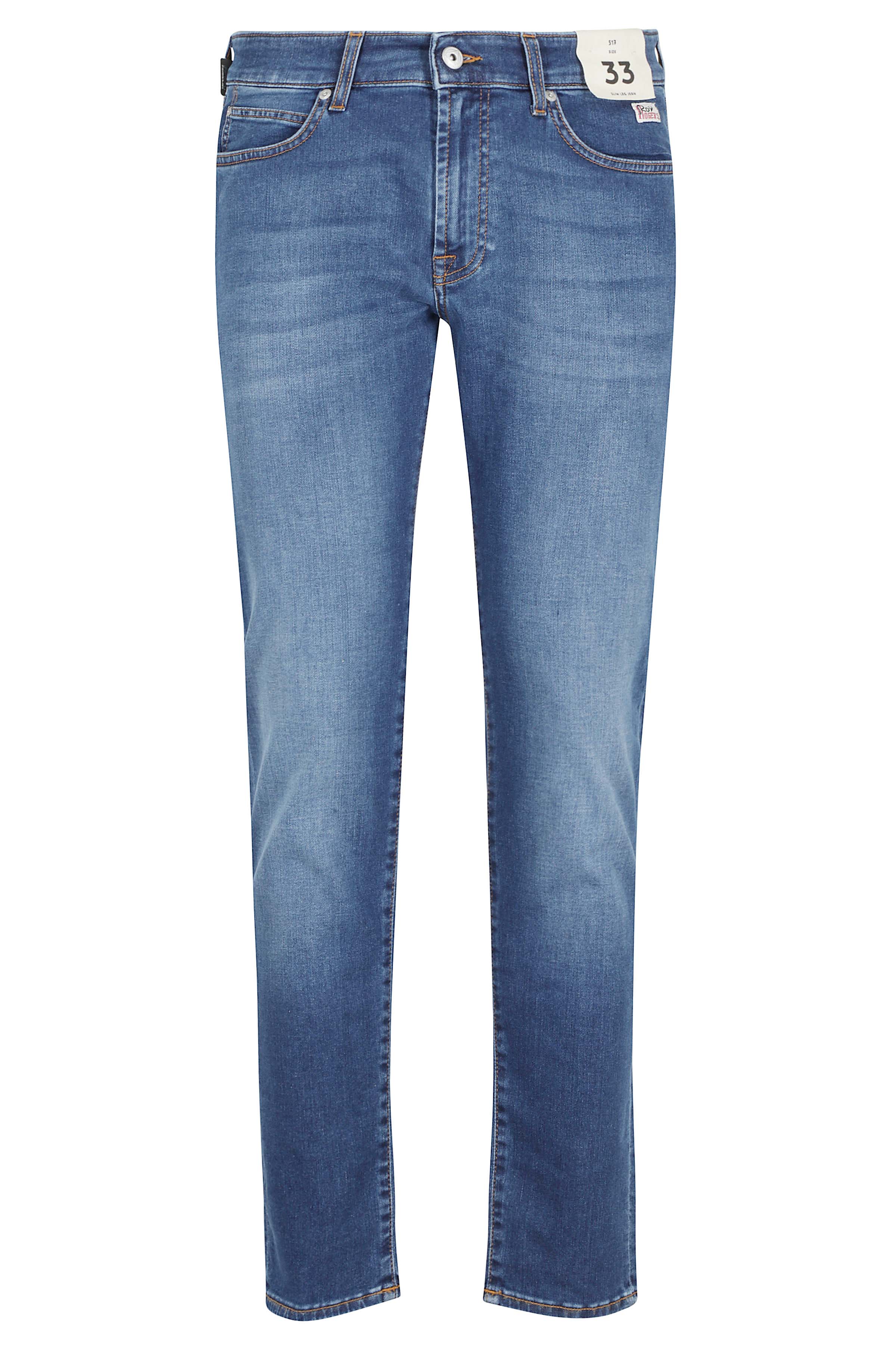 Roy Rogers Men's Blue 517 Denim Mid Wash Cotone Elastan Jean