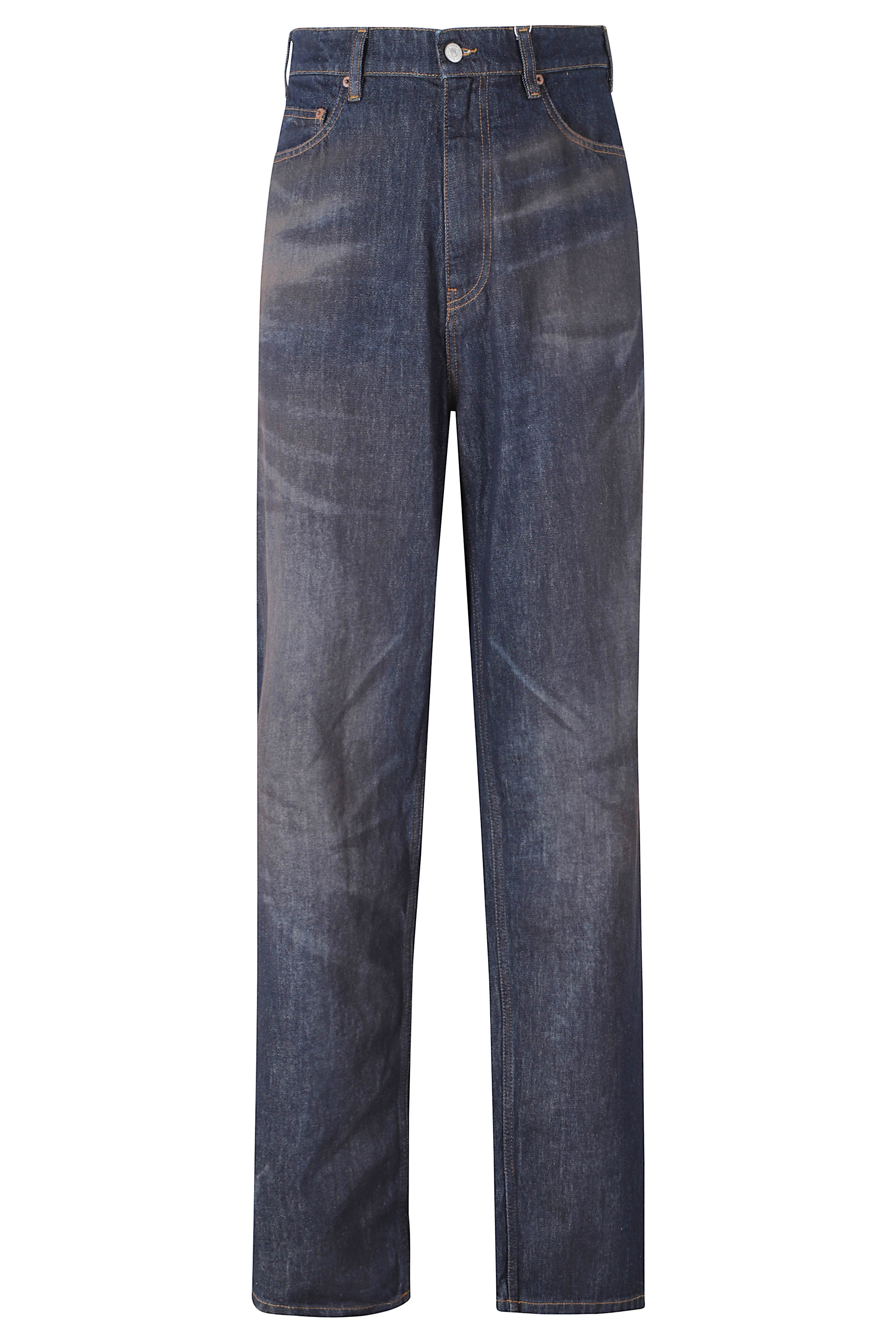 Mm6 Maison Margiela Men's Blue Pantalone 5 Tasche Cotone Jean