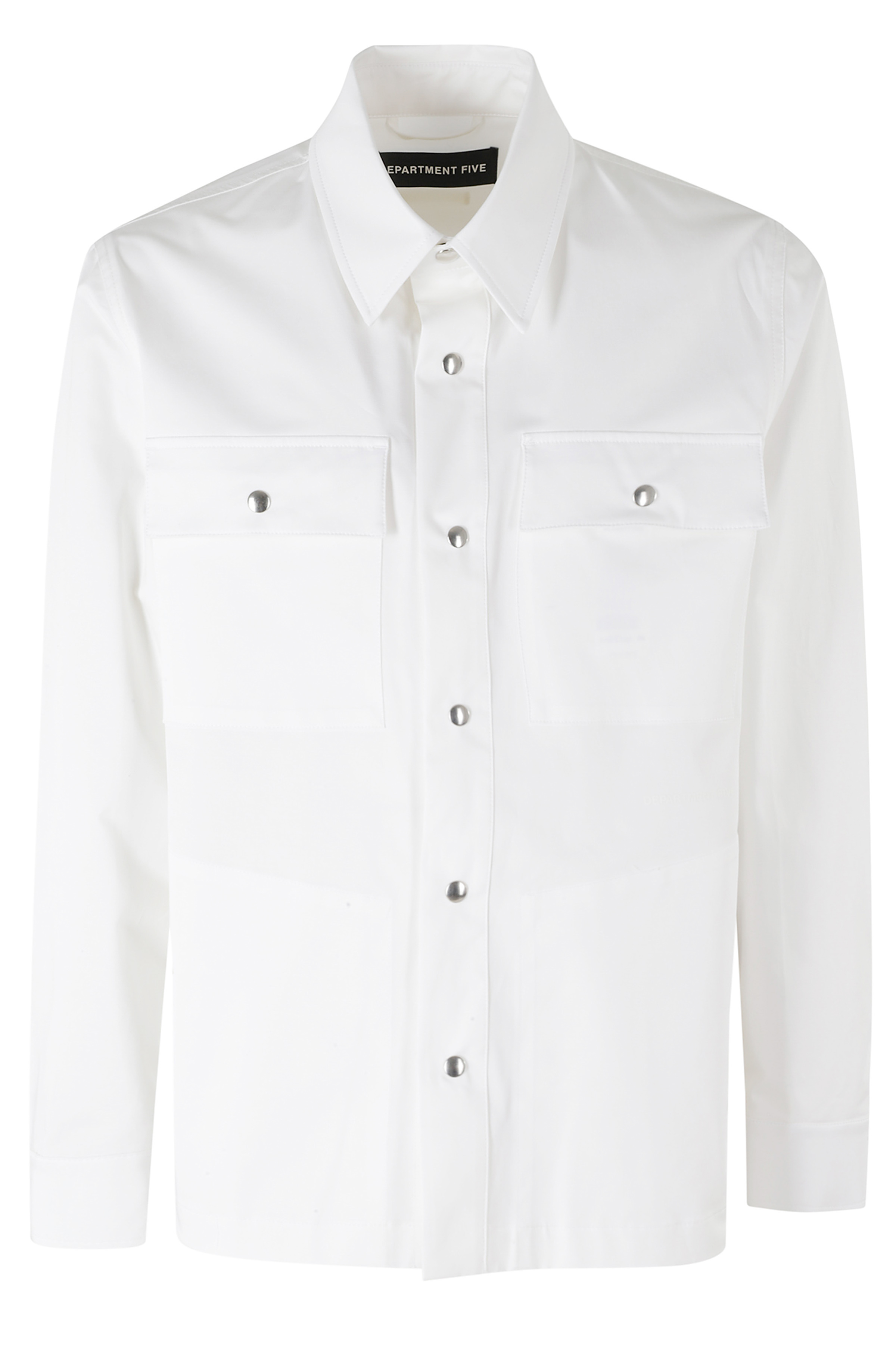 Department5 Men's White Departt5 Pike Giacca Camicia Poliestere Lana Elastan