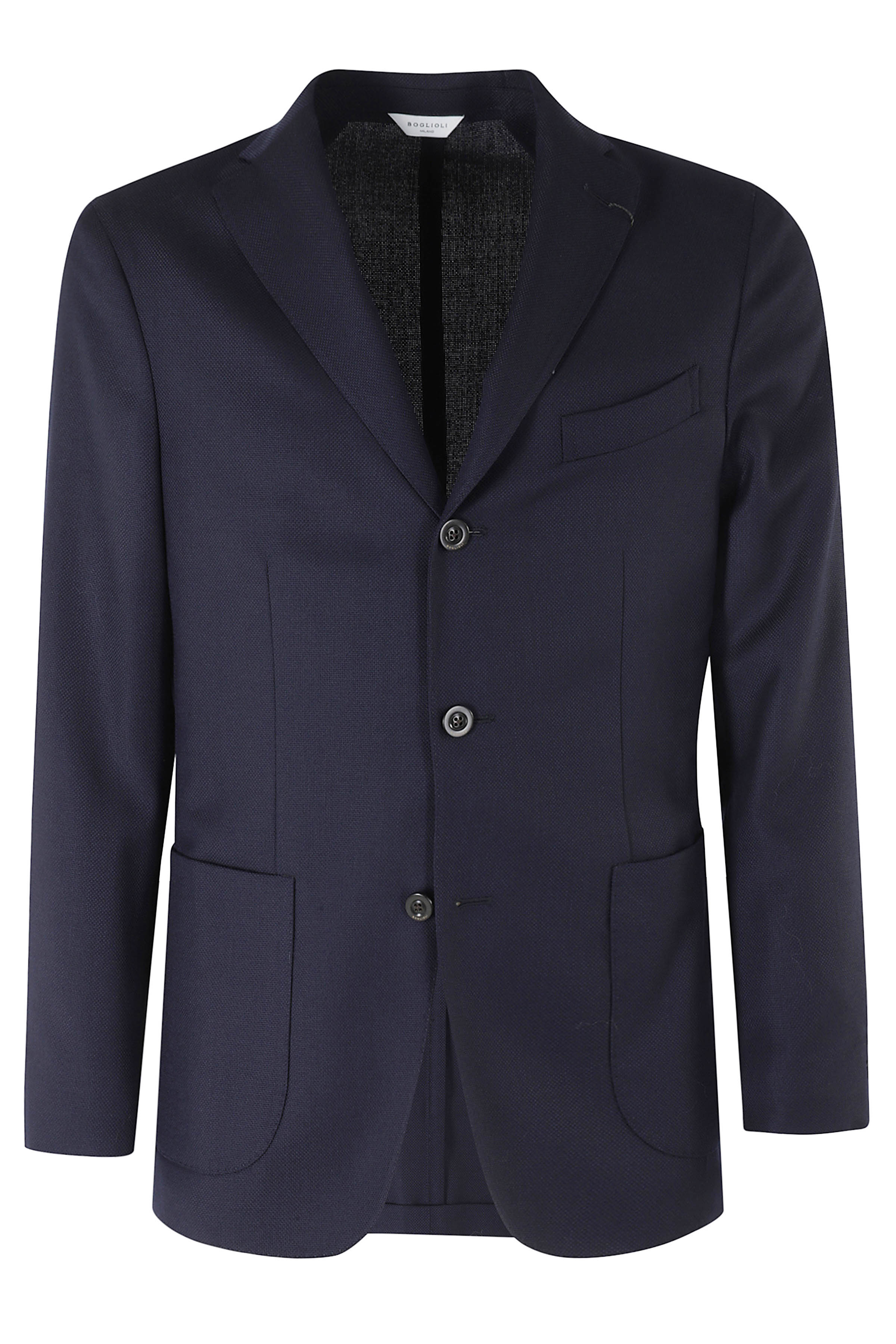 Boglioli Men's Blue Giacca 3 Bottoni 1Petto Lana Opsak Vergine