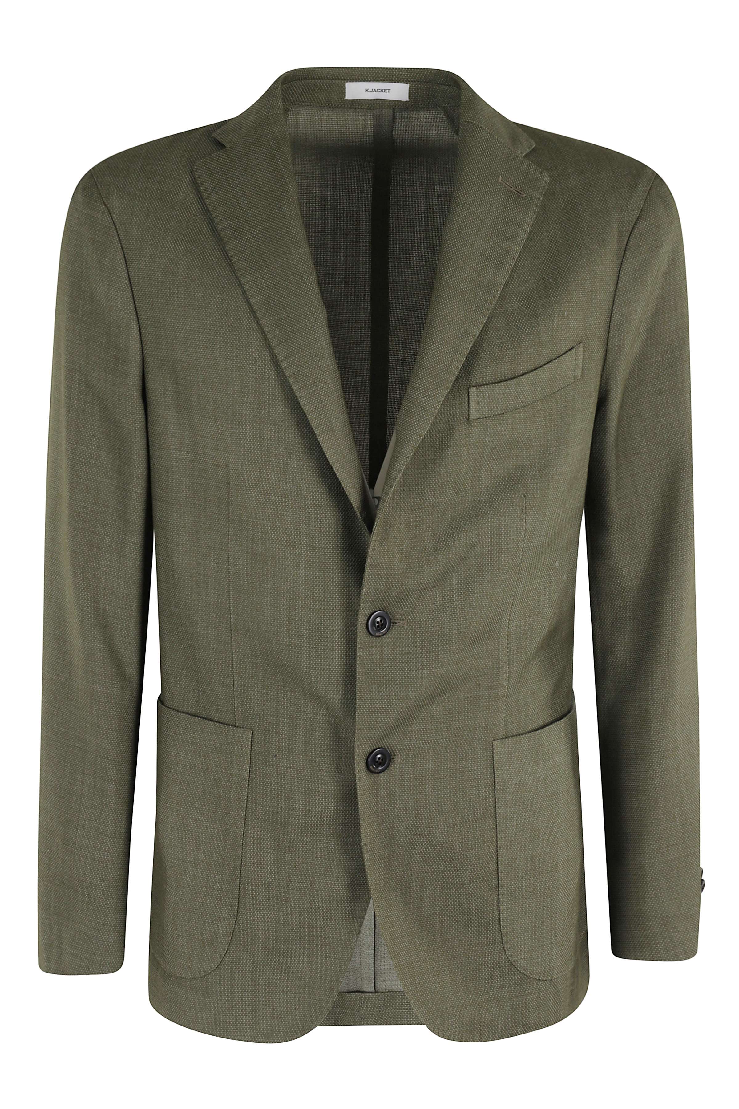 Boglioli Men's Green Giacca Lana Poliestere
